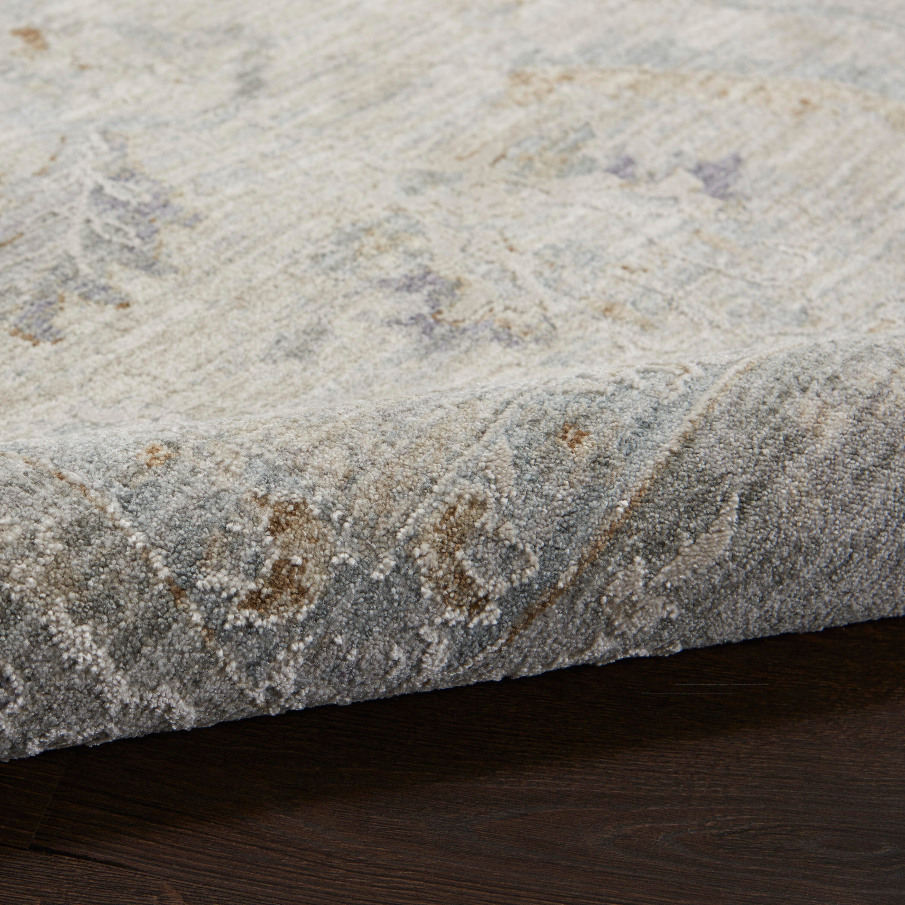 Nourison Home Infinite Serged 9'3" x 12'7" Area Rug, Light Gray, large