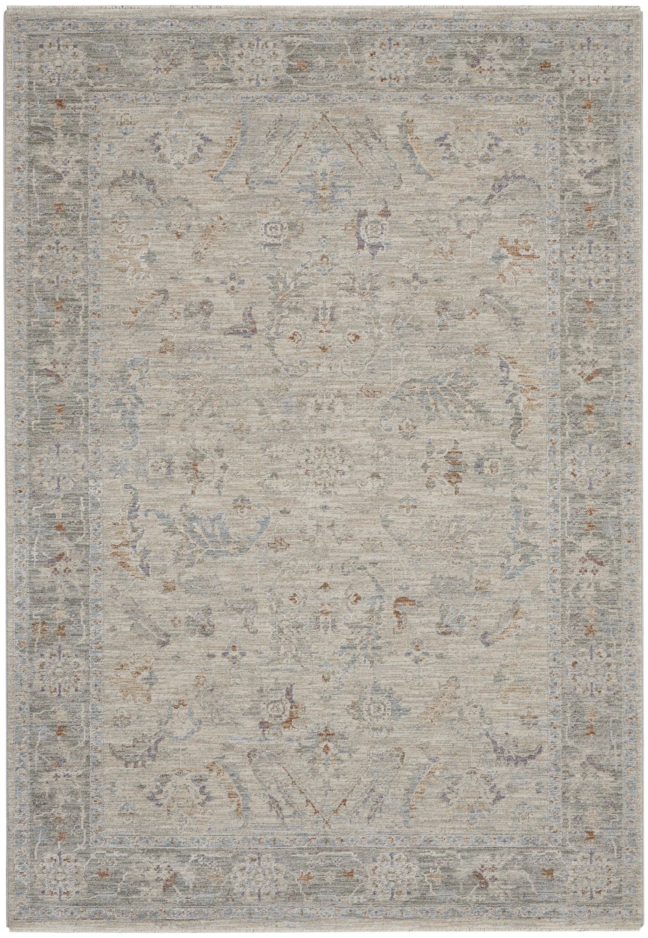 Nourison Home Infinite Serged 3'11" x 5'11" Area Rug, Light Gray, large