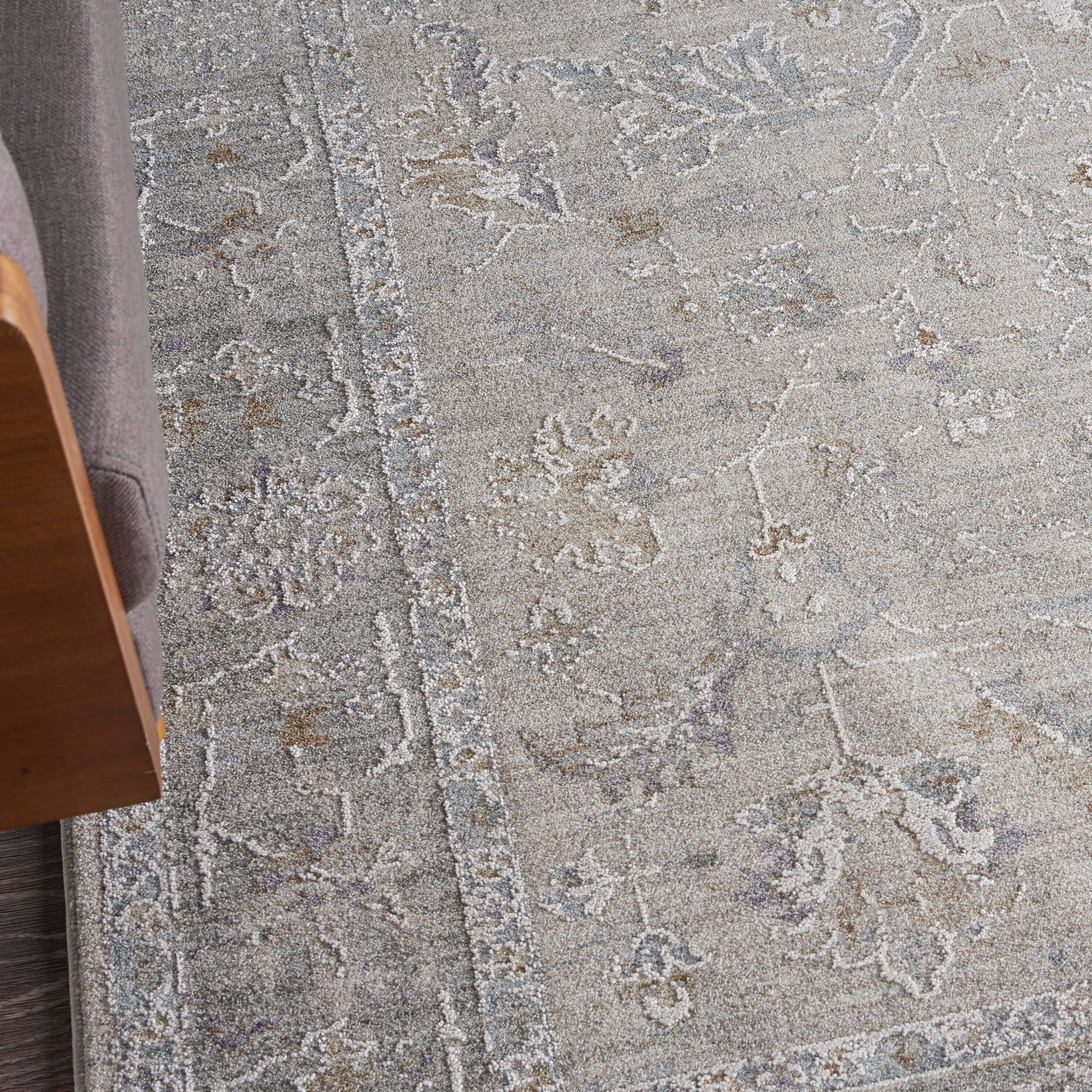 Nourison Home Infinite Serged 3'11" x 5'11" Area Rug, Light Gray, large