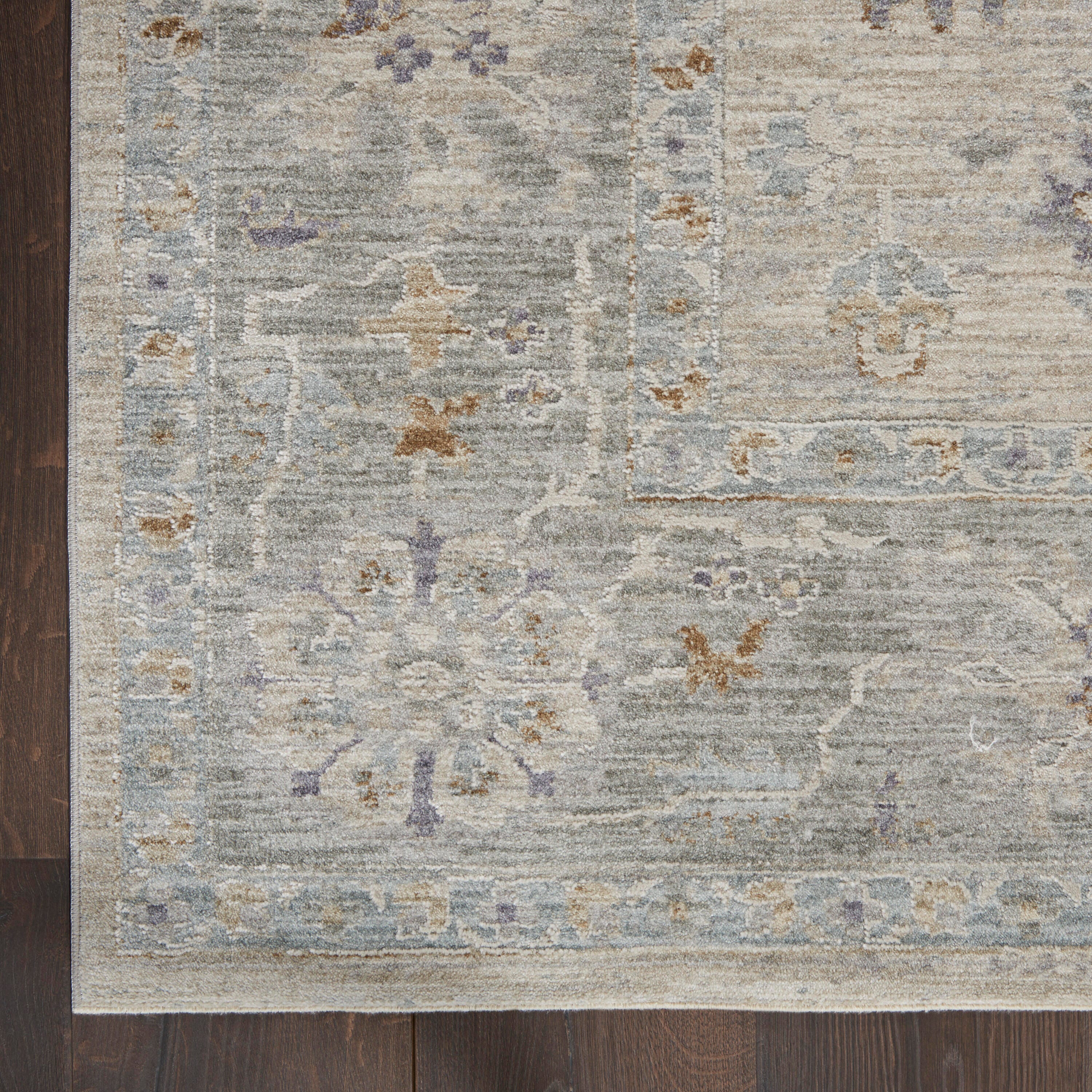 Nourison Home Infinite Serged 2'3" x 10'2" Runner Rug, Light Gray, large
