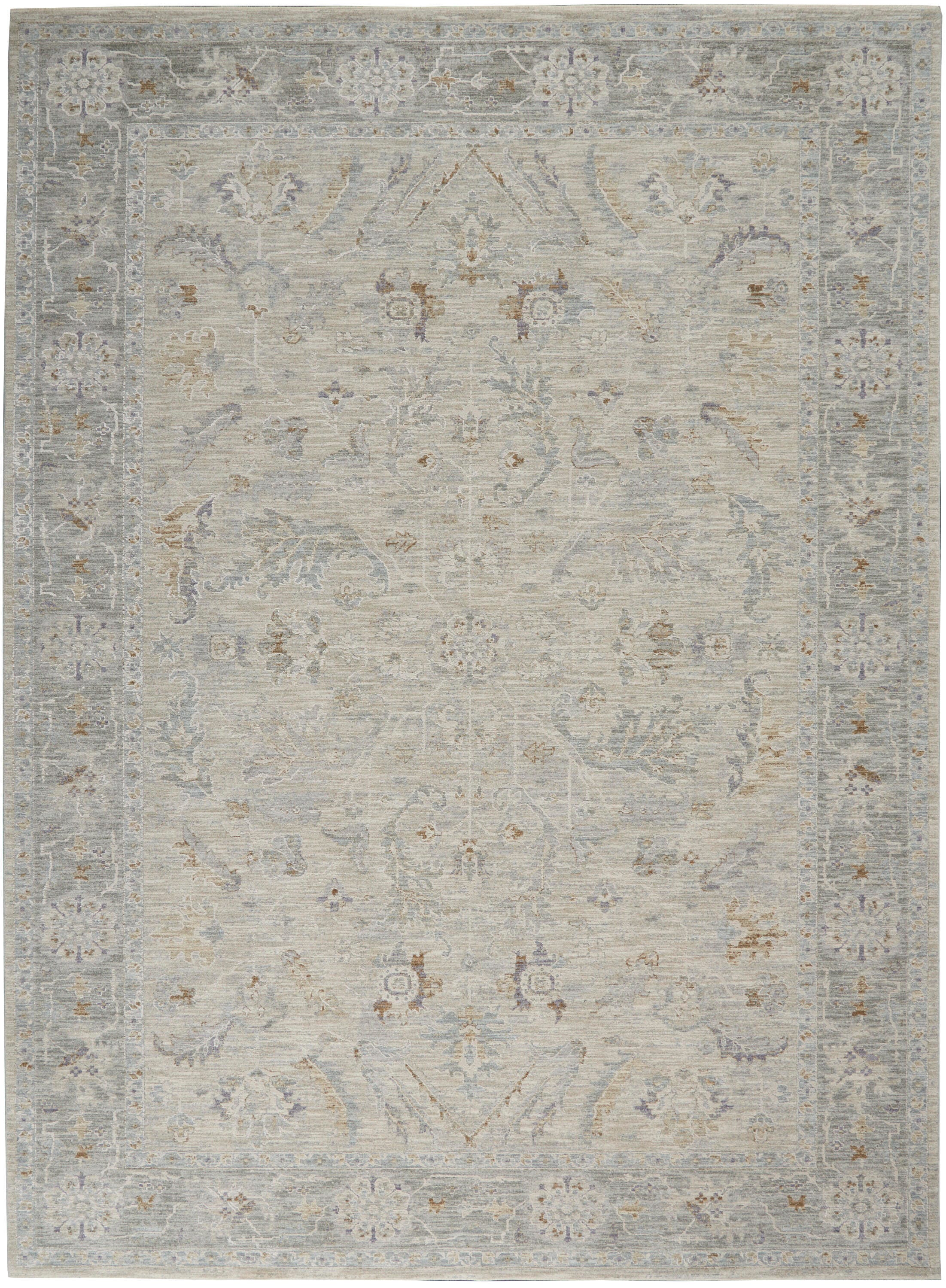 Nourison Home Infinite Serged 7'10" x 10'4" Area Rug, Light Gray, large