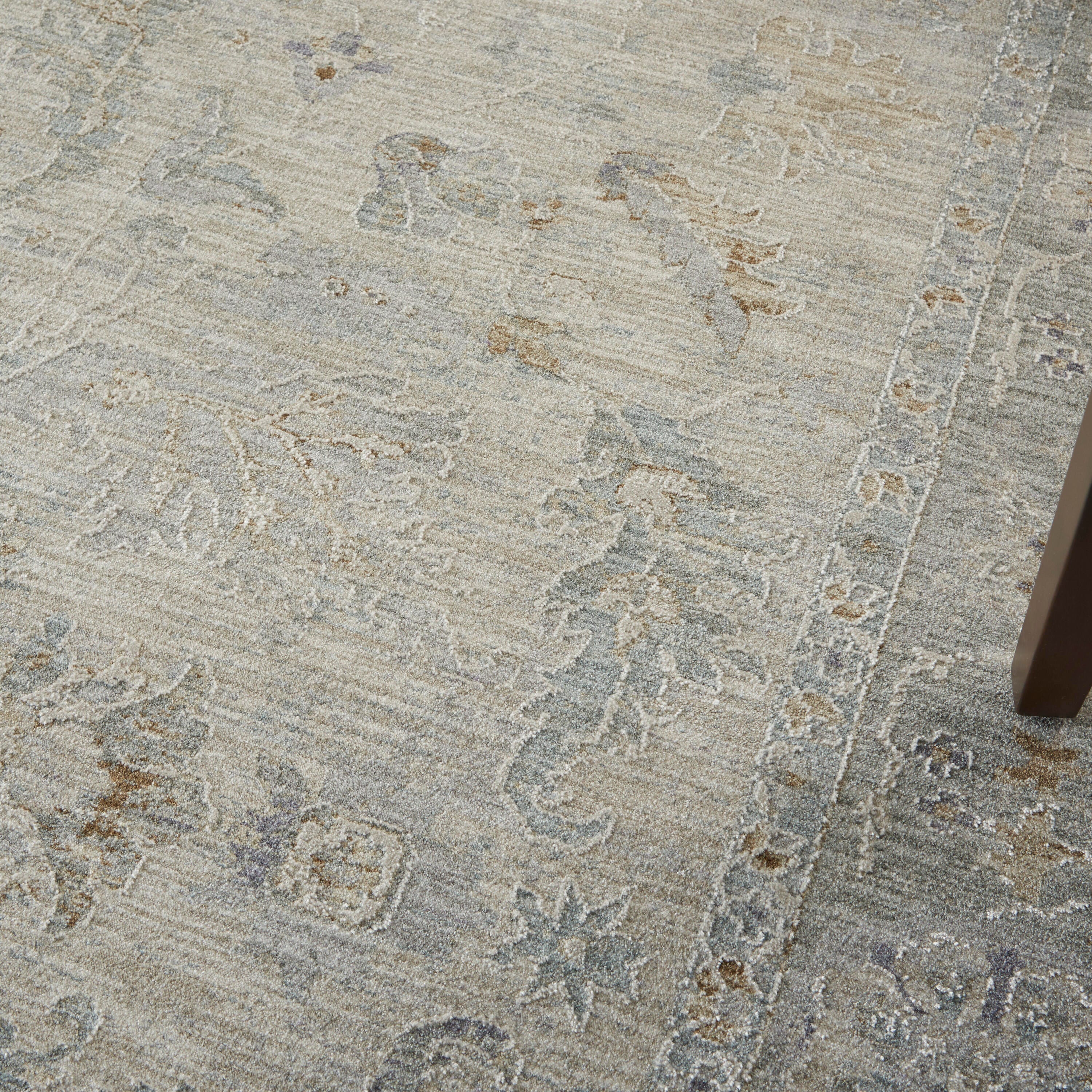 Nourison Home Infinite Serged 7'10" x 10'4" Area Rug, Light Gray, large