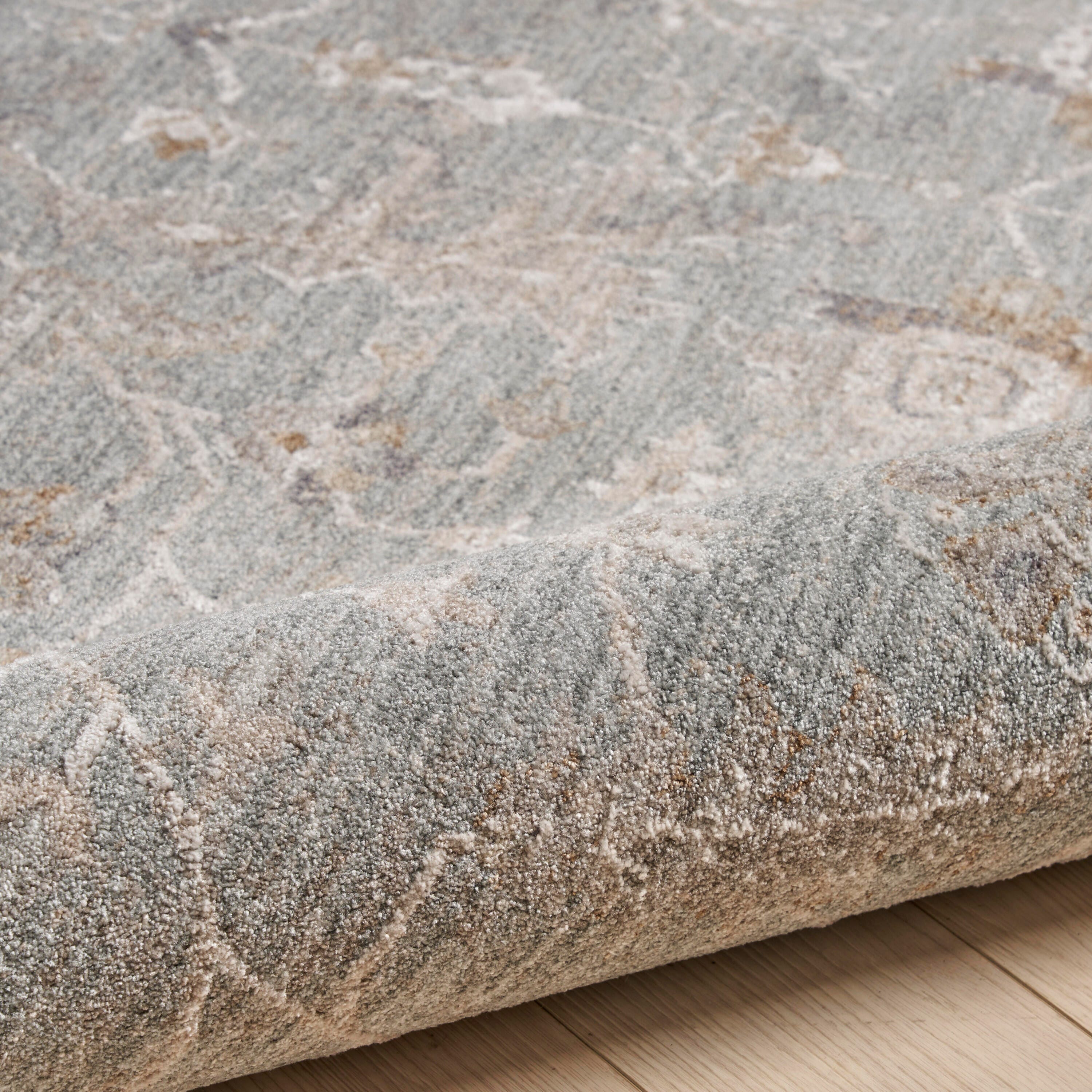 Nourison Home Infinite Serged 5'3" x 7'8" Area Rug, Blue/Ivory, large