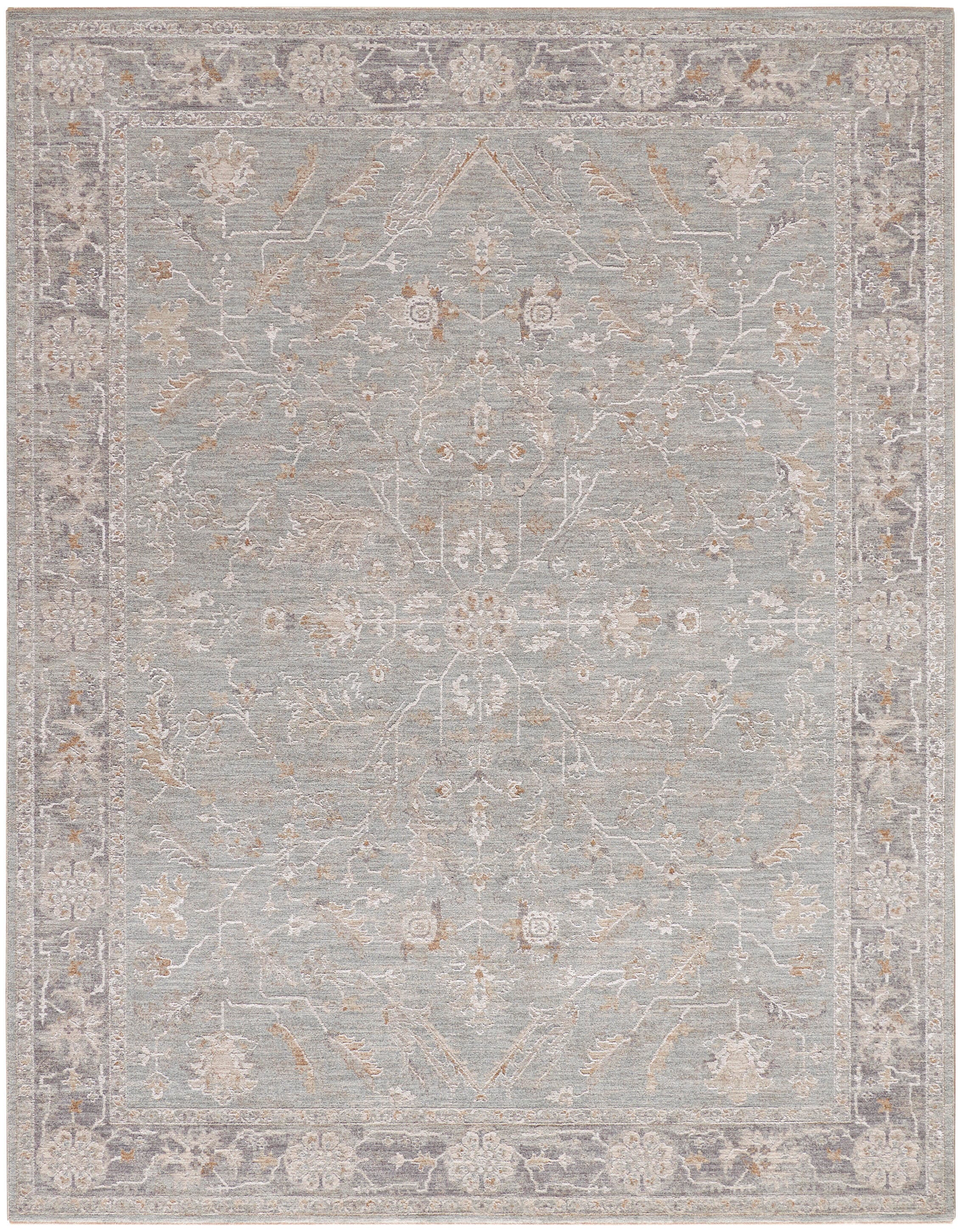 Nourison Home Infinite Serged 9'3" x 12'7" Area Rug, Blue/Ivory, large