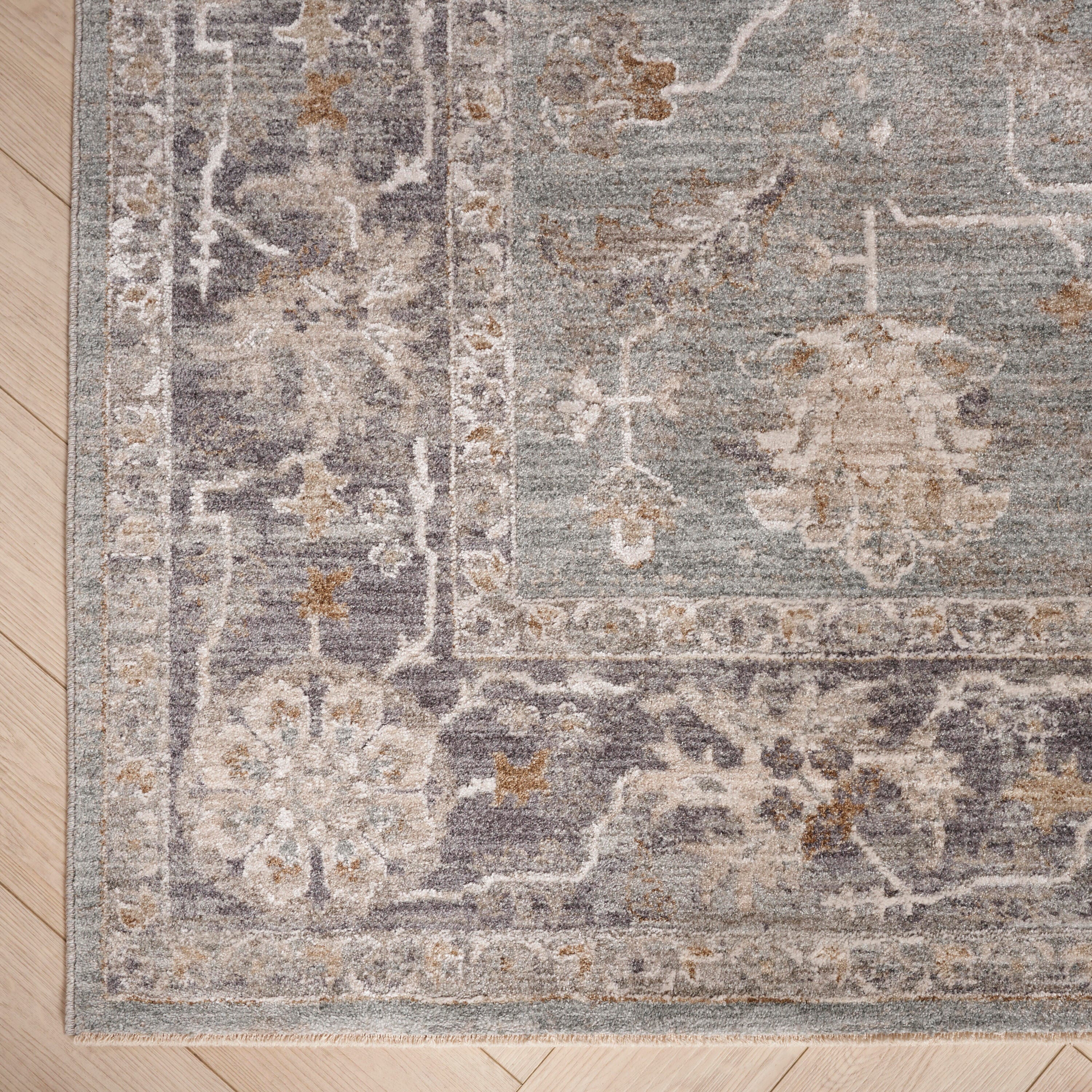 Nourison Home Infinite Serged 9'3" x 12'7" Area Rug, Blue/Ivory, large