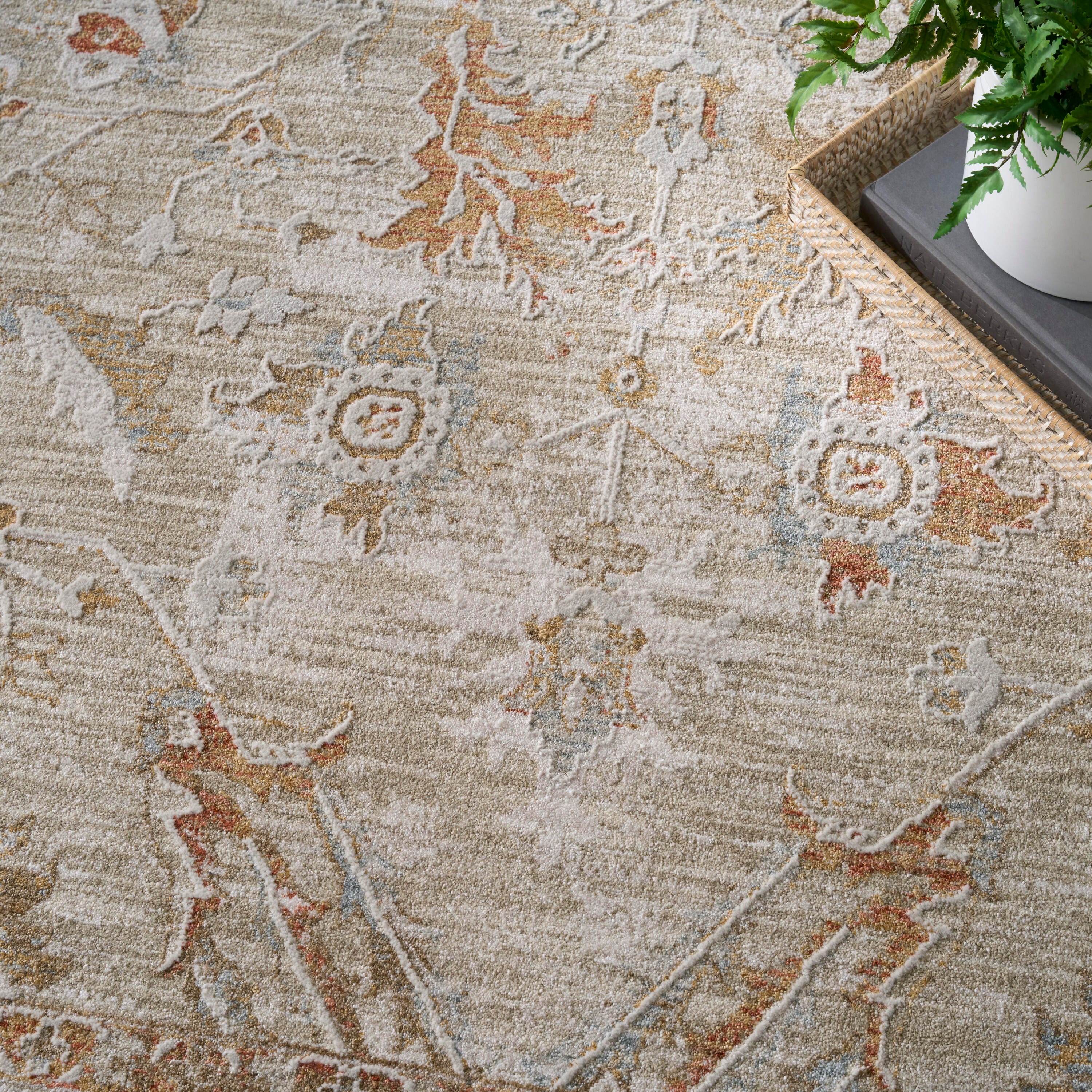 Nourison Home Infinite Serged 9'3" x 12'7" Area Rug, Sage/Ivory, large