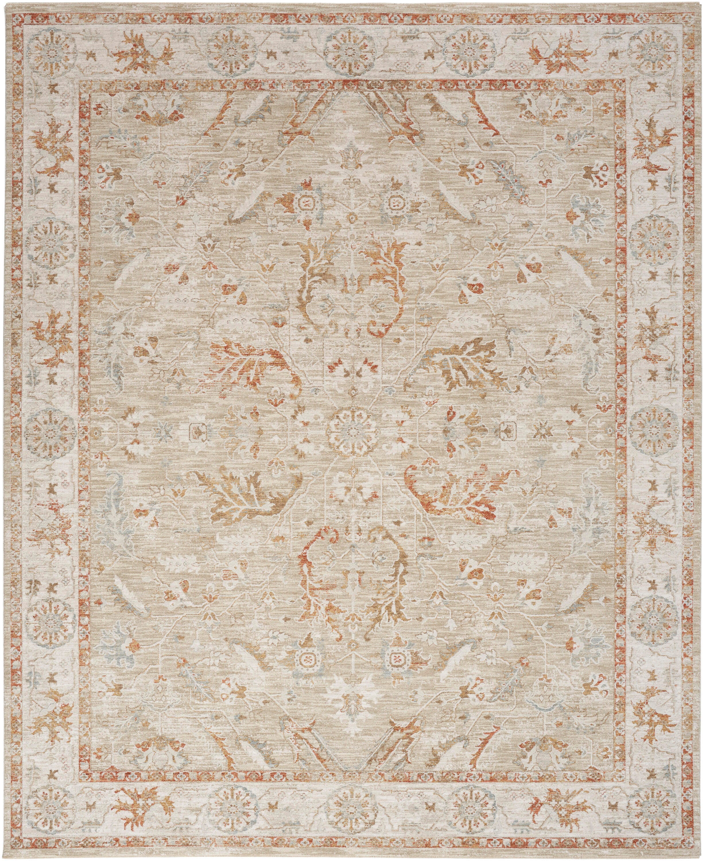 Nourison Home Infinite Serged 7'10" x 10'4" Area Rug, Sage/Ivory, large