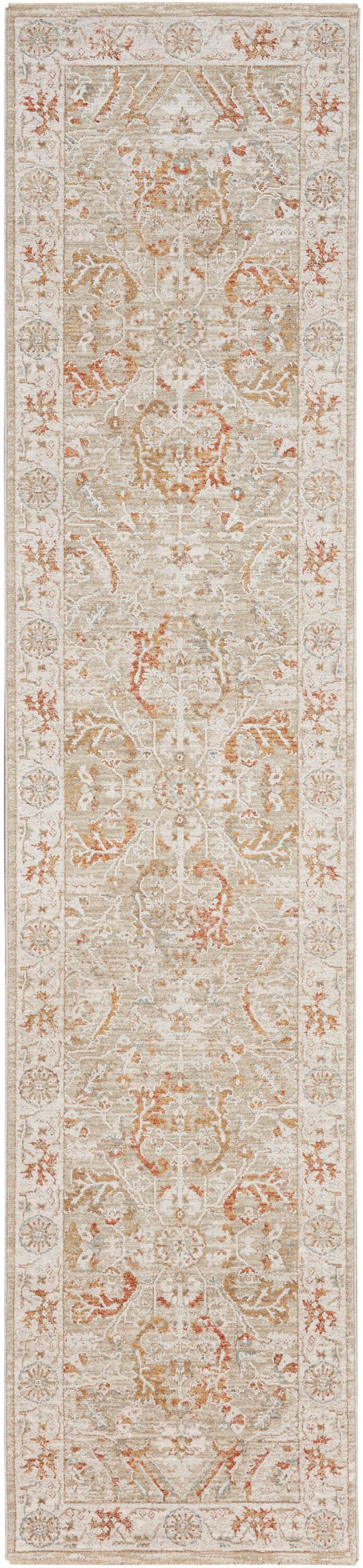 Nourison Home Infinite Serged 2'3" x 10'2" Runner Rug, Sage/Ivory, large