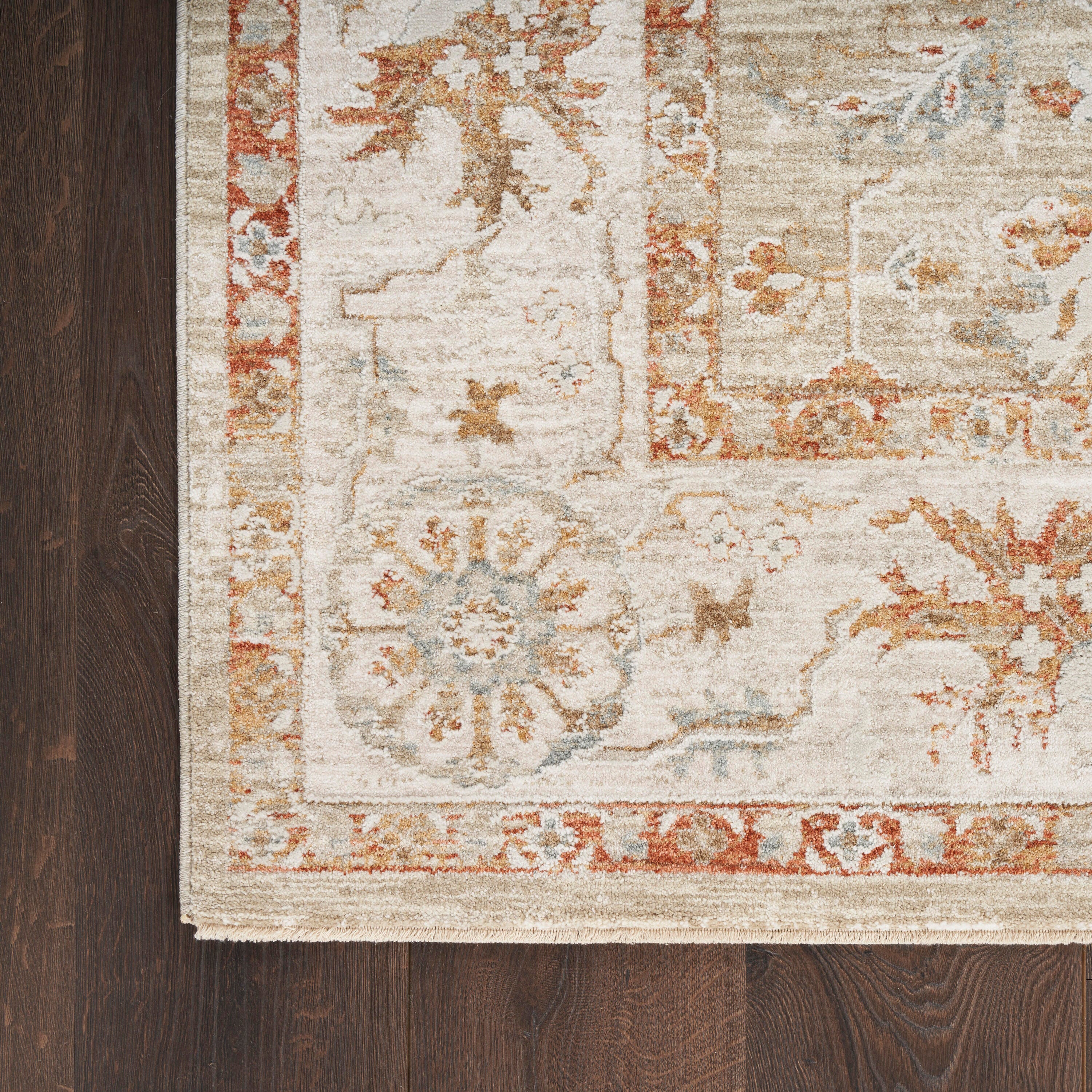 Nourison Home Infinite Serged 2'3" x 10'2" Runner Rug, Sage/Ivory, large