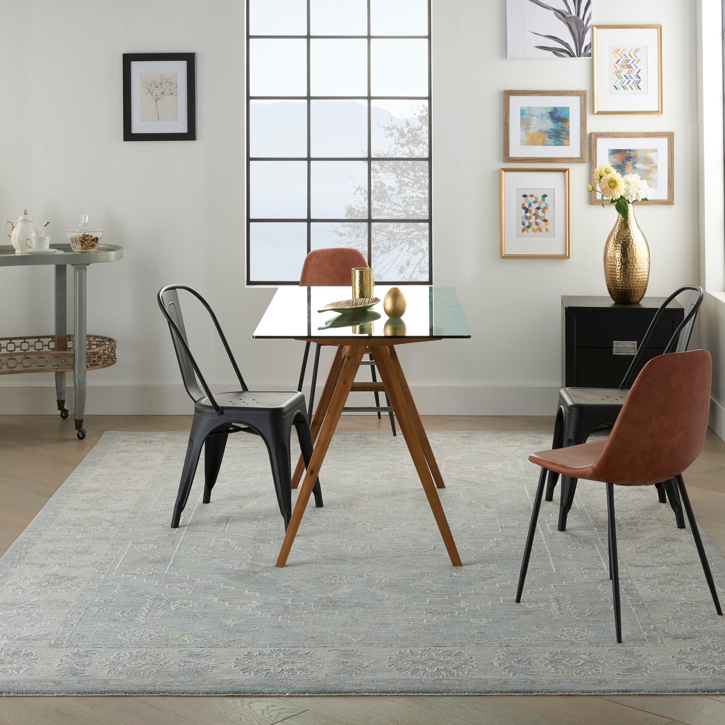 Nourison Home Infinite Beaten 9'3" x 12'7" Area Rug, Blue, large