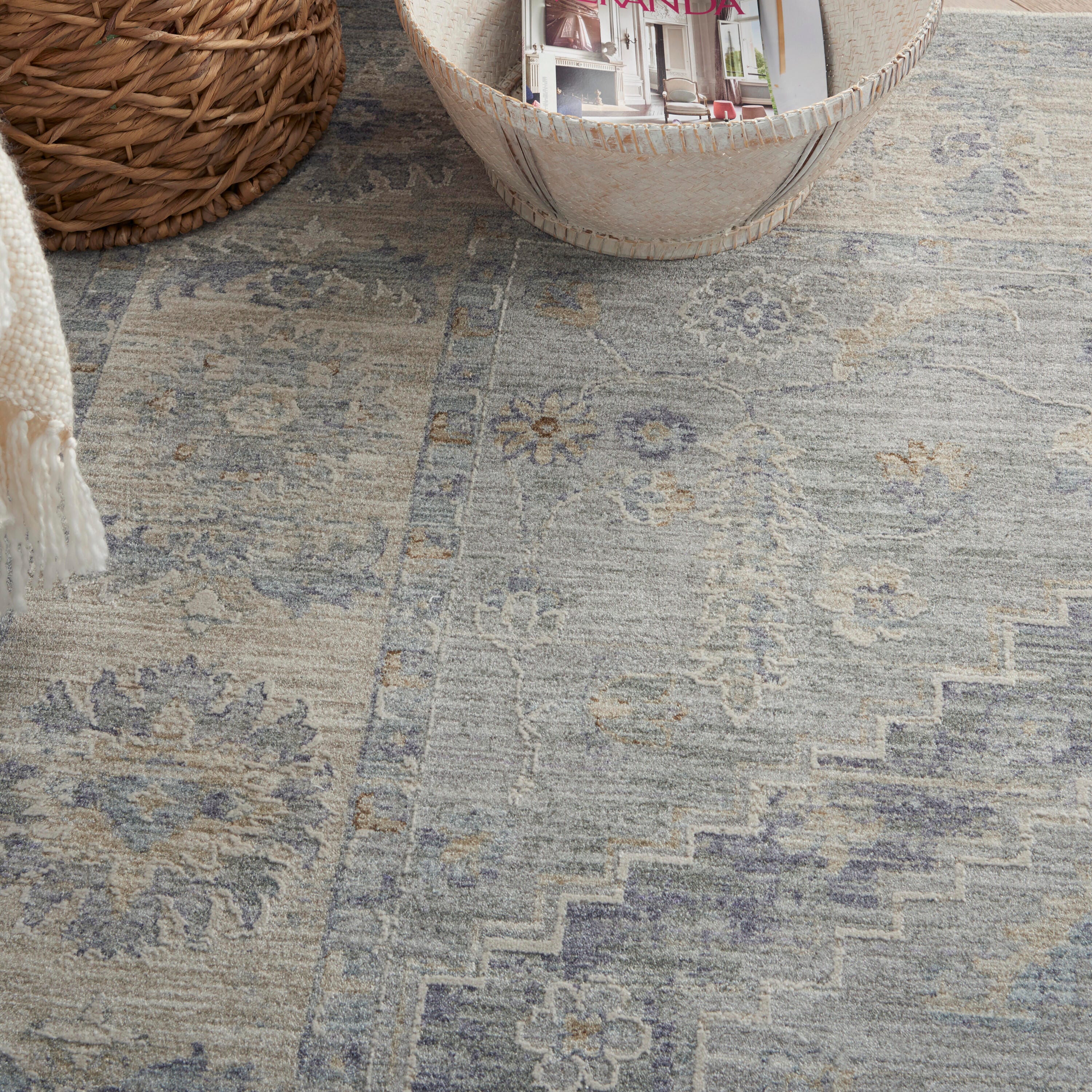 Nourison Home Infinite Beaten 7'10" x 10'4" Area Rug, Gray, large