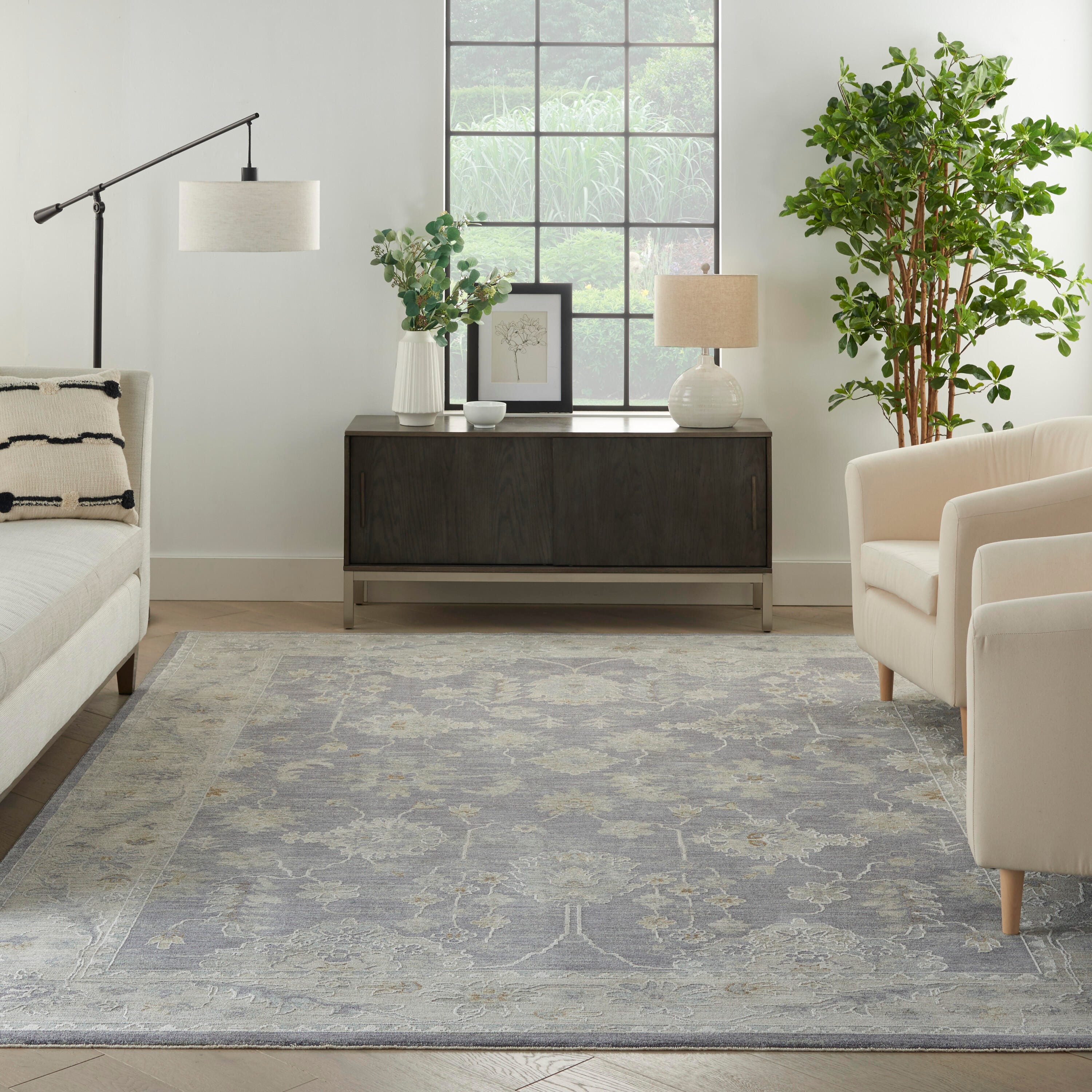 Nourison Home Infinite Latex 9'3" x 12'7" Area Rug, Charcoal, large