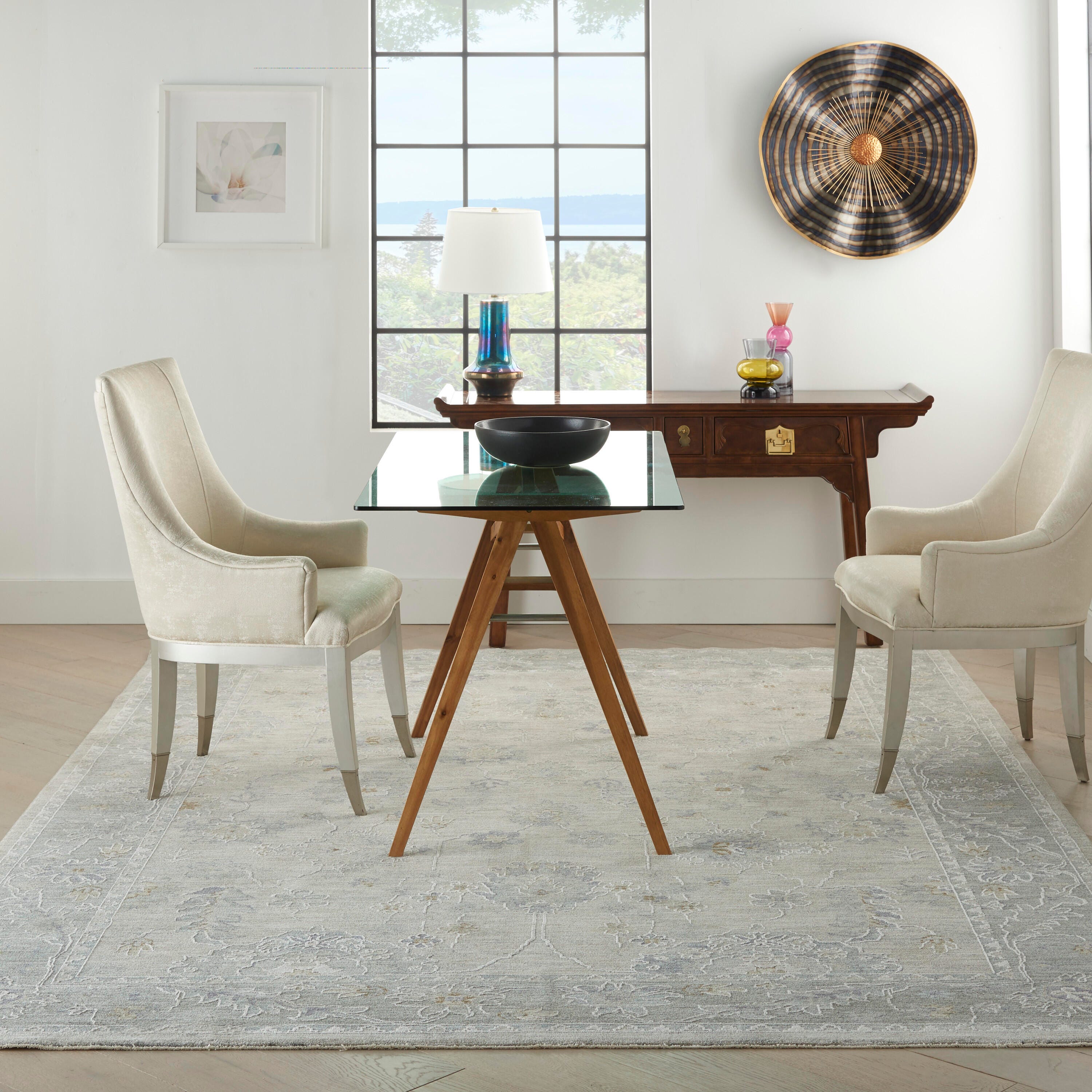 Nourison Home Infinite Latex 9'3" x 12'7" Area Rug, Light Gray, large