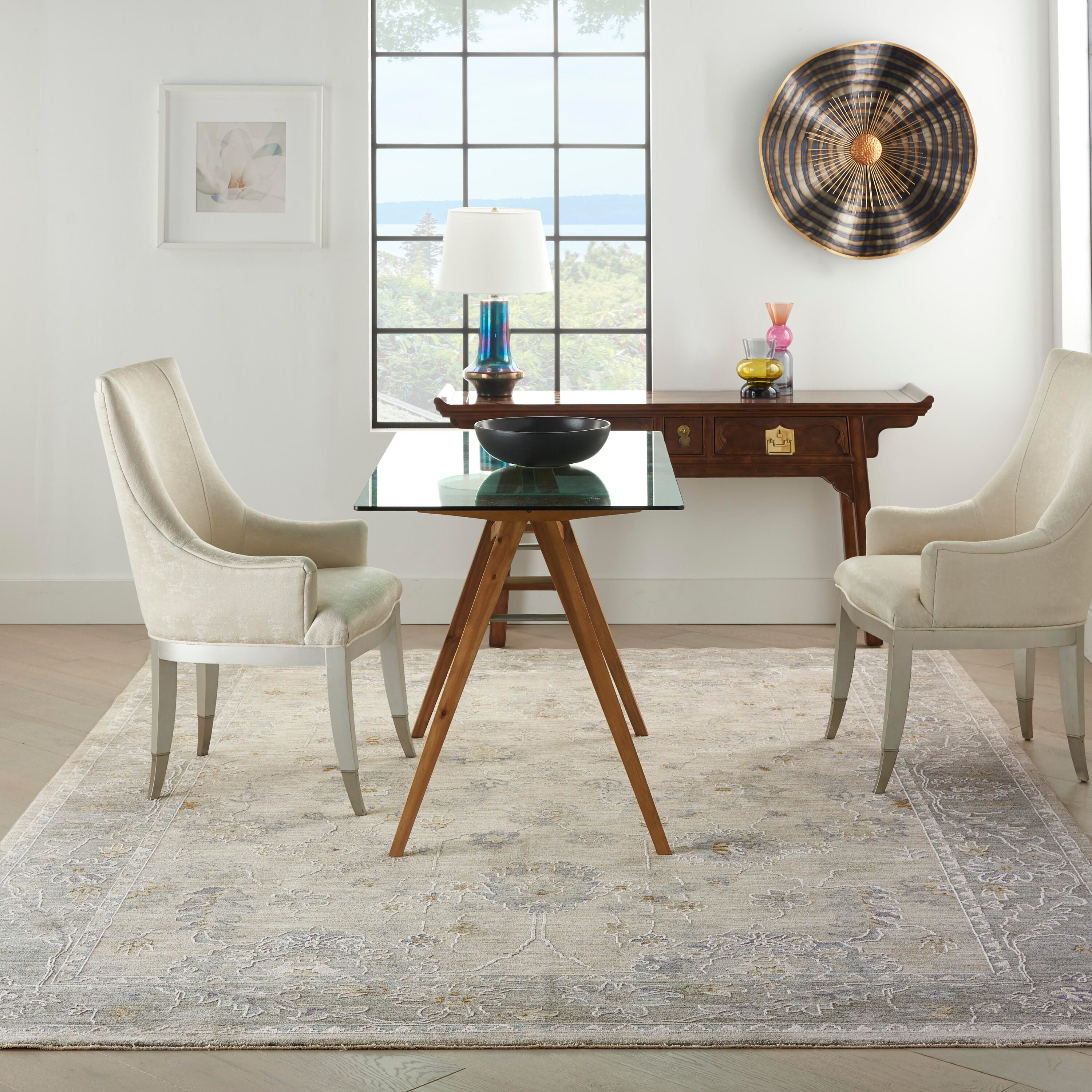 Nourison Home Infinite Latex 7'10" x 10'4" Area Rug, Light Gray, large