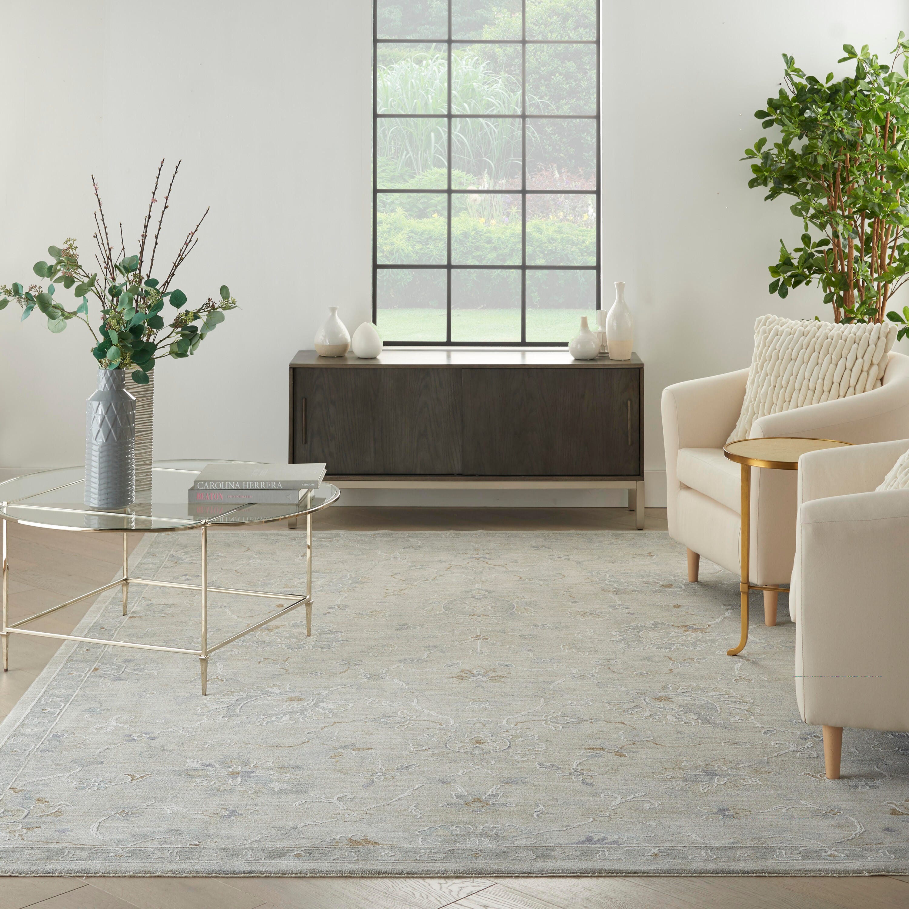 Nourison Home Infinite Pressure 9'3" x 12'7" Area Rug, Light Gray, large