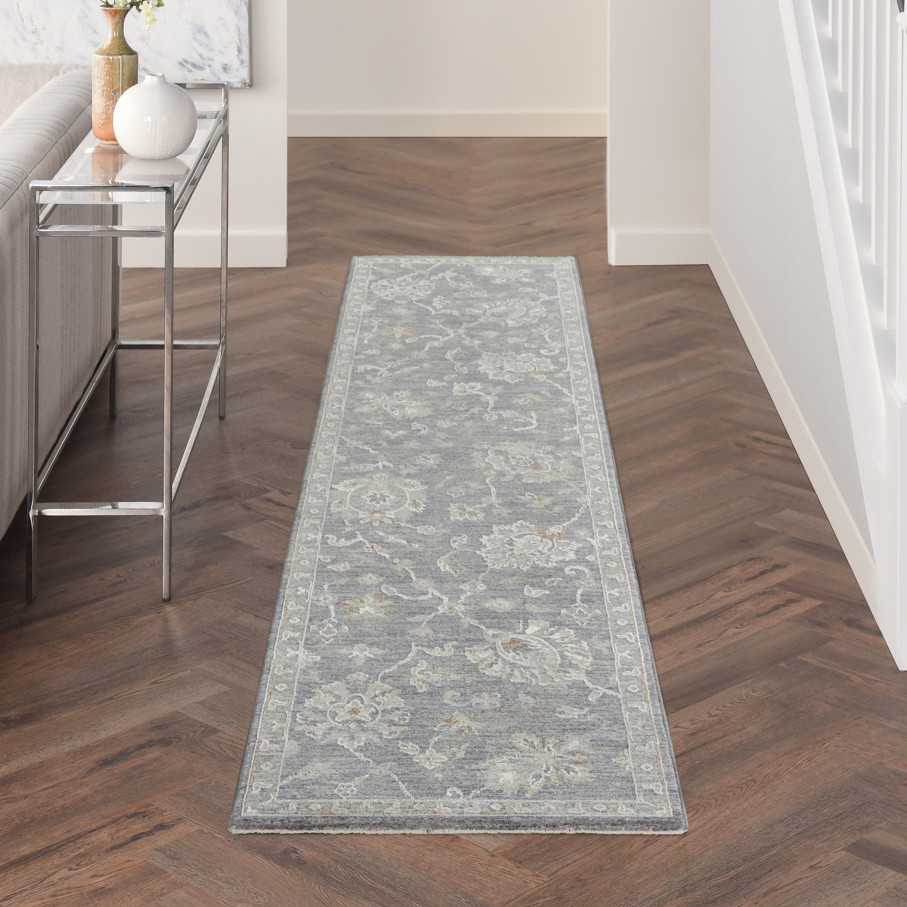 Nourison Home Infinite Pressure 2'3" x 10'2" Runner Rug, Charcoal, large
