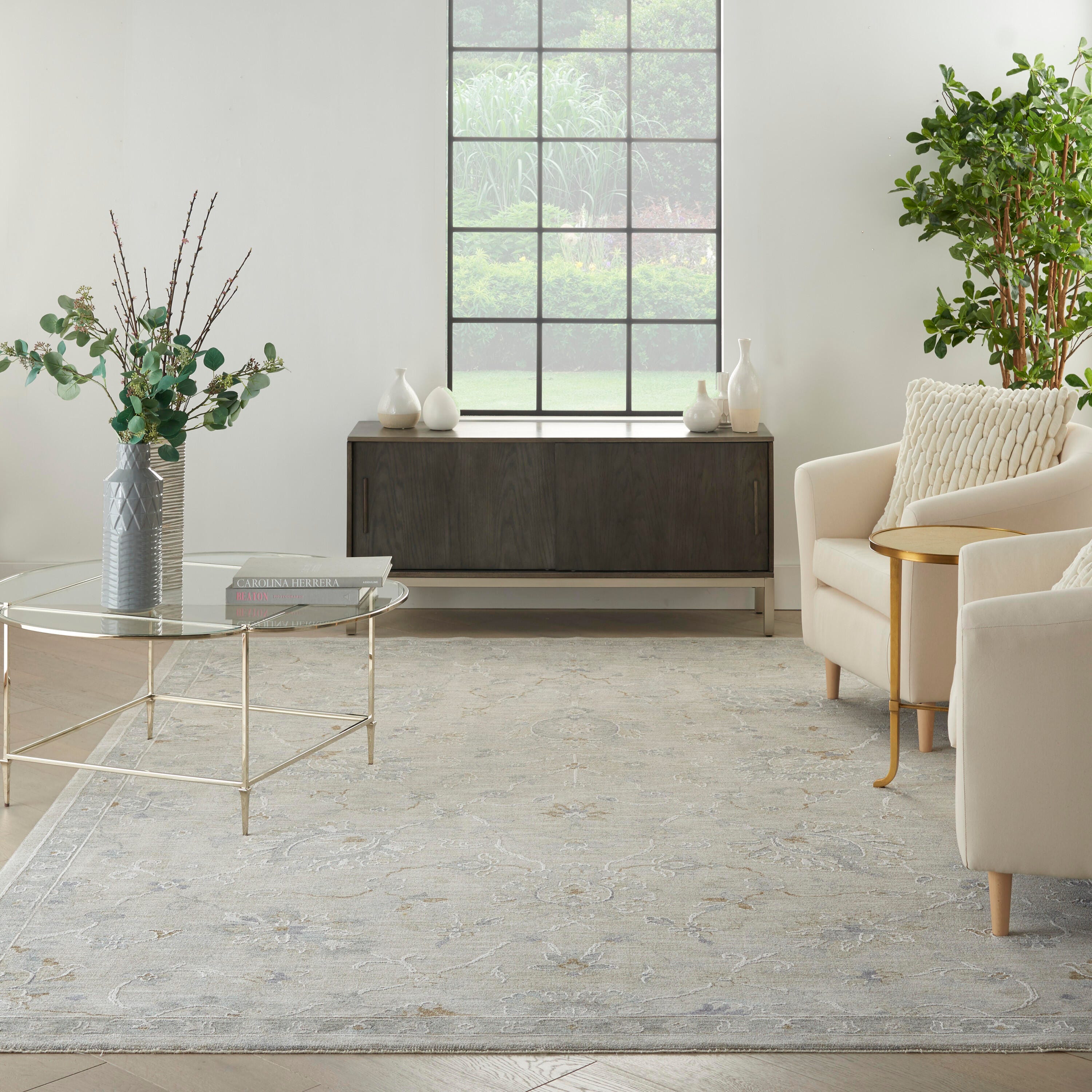 Nourison Home Infinite Pressure 7'10" x 10'4" Area Rug, Light Gray, large
