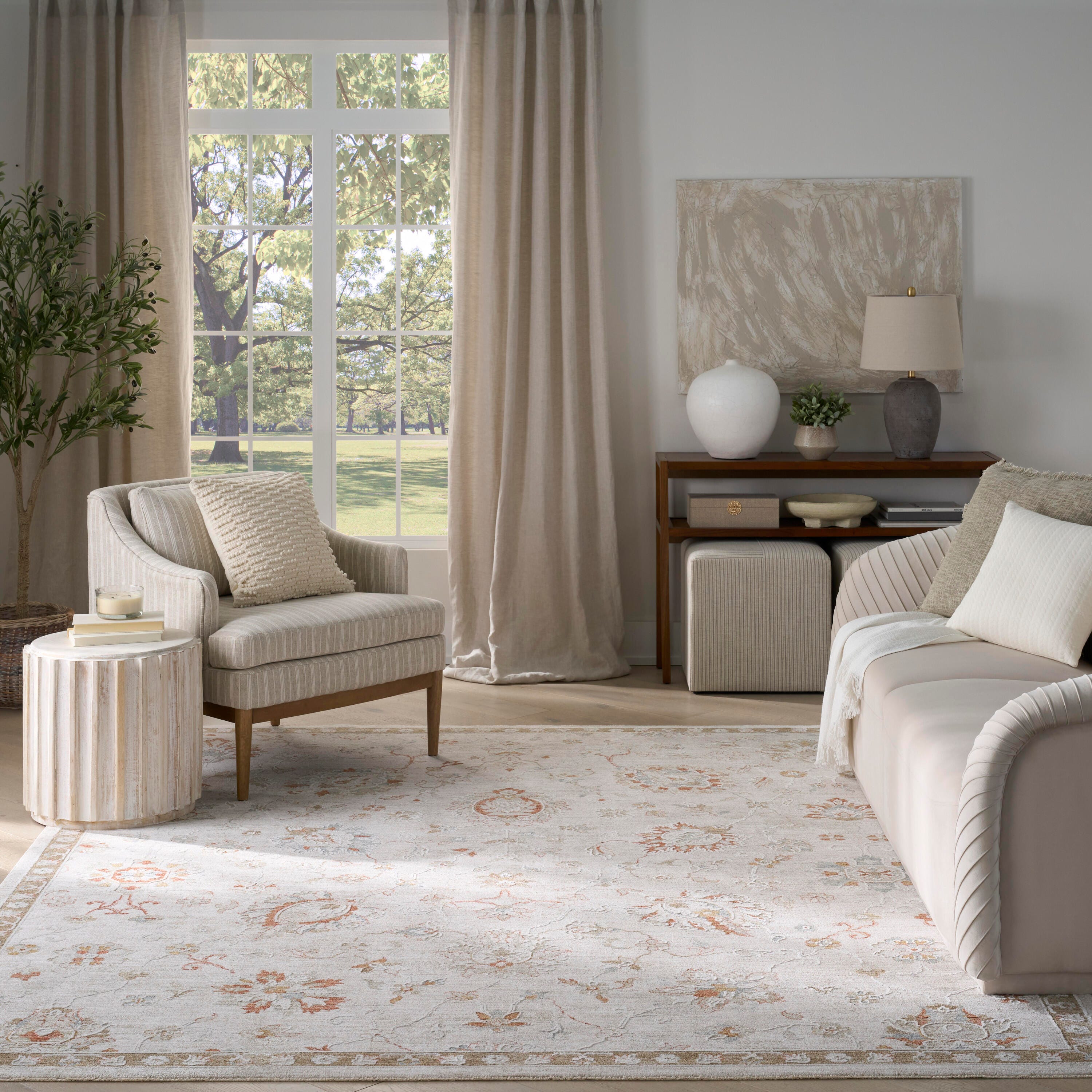 Nourison Home Infinite Padding 9'3" x 12'7" Area Rug, Ivory, large