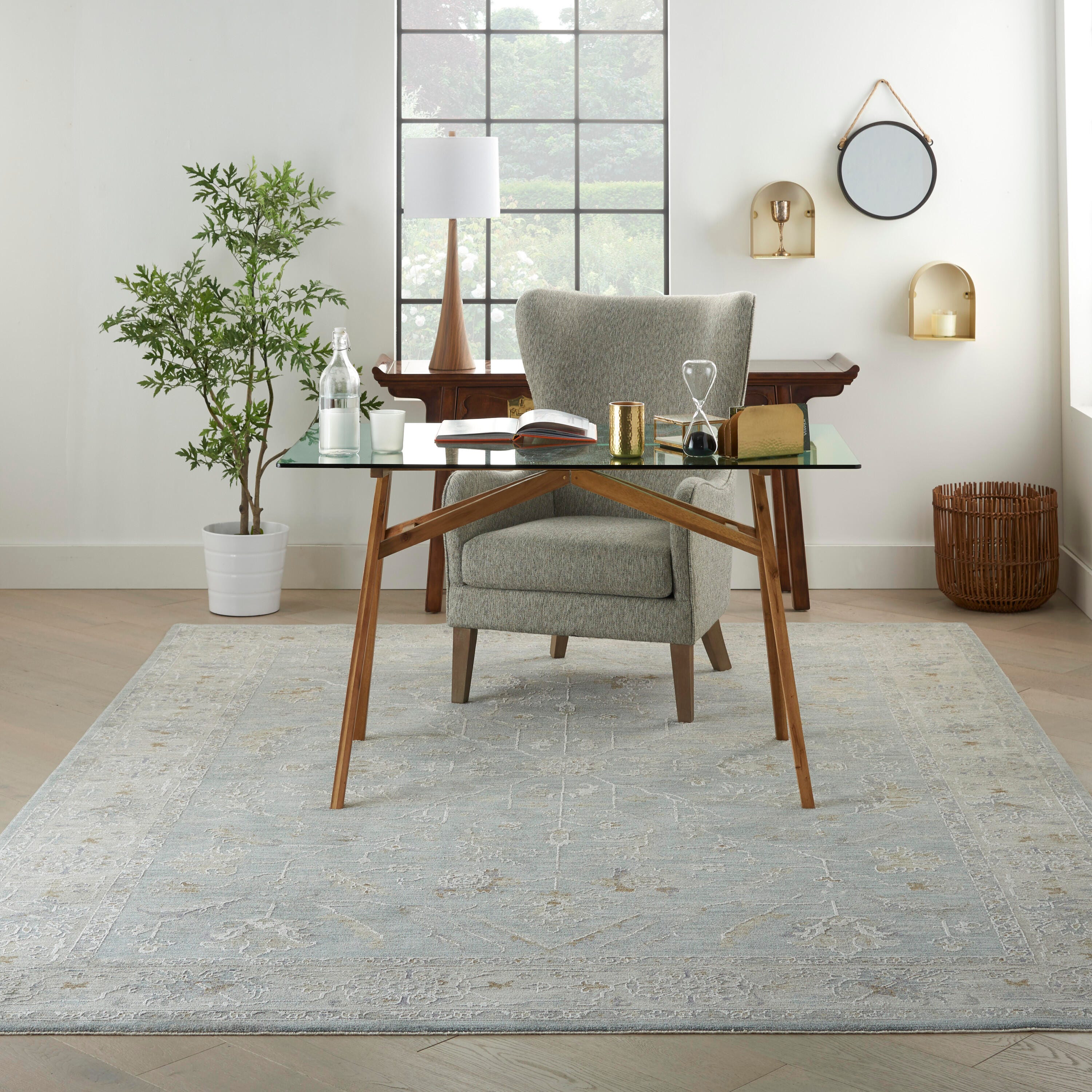 Nourison Home Infinite Edges 7'10" x 10'4" Area Rug, Blue, large