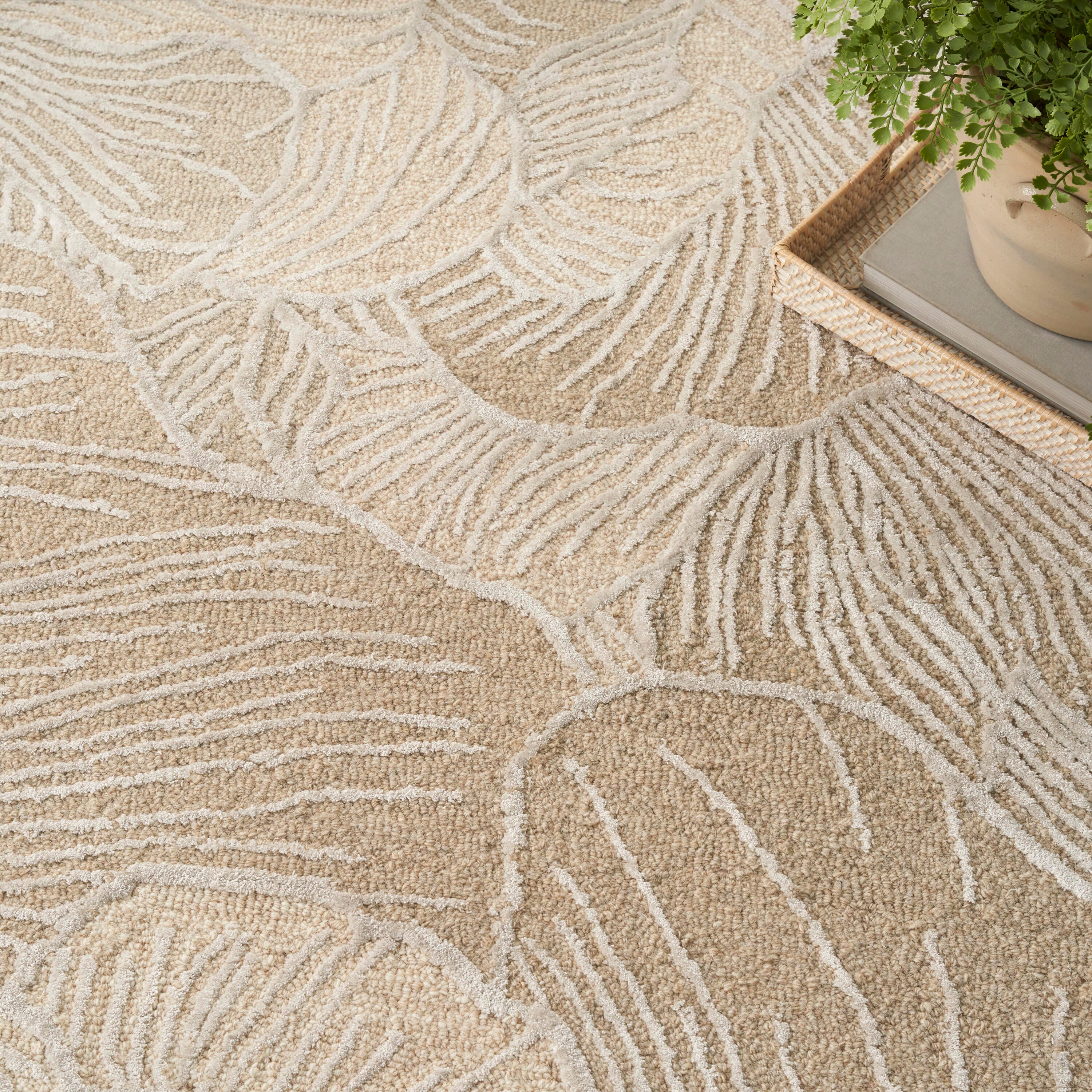 Nourison Home Avra 7'9" x 9'9" Area Rug, Taupe, large