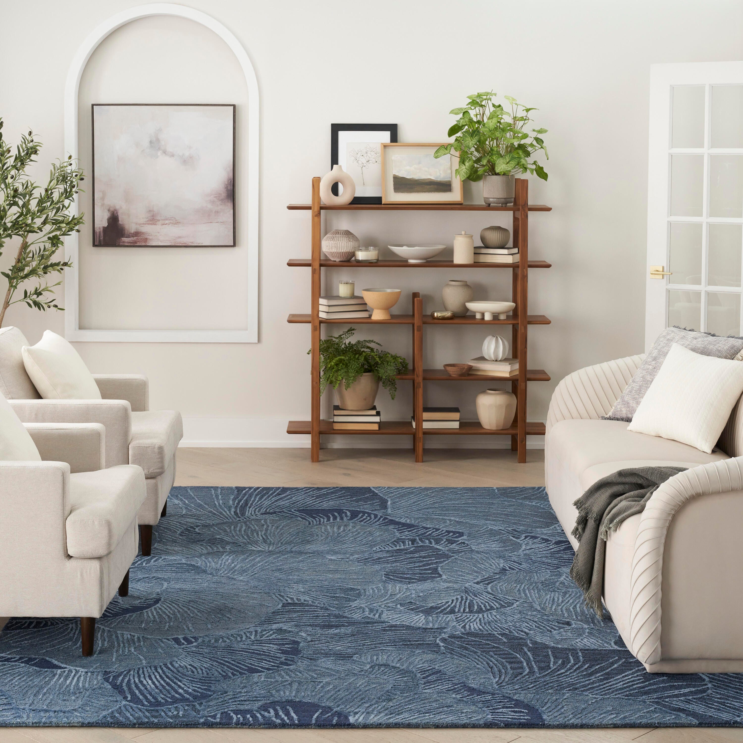 Nourison Home Avra 7'9" x 9'9" Area Rug, Blue, large