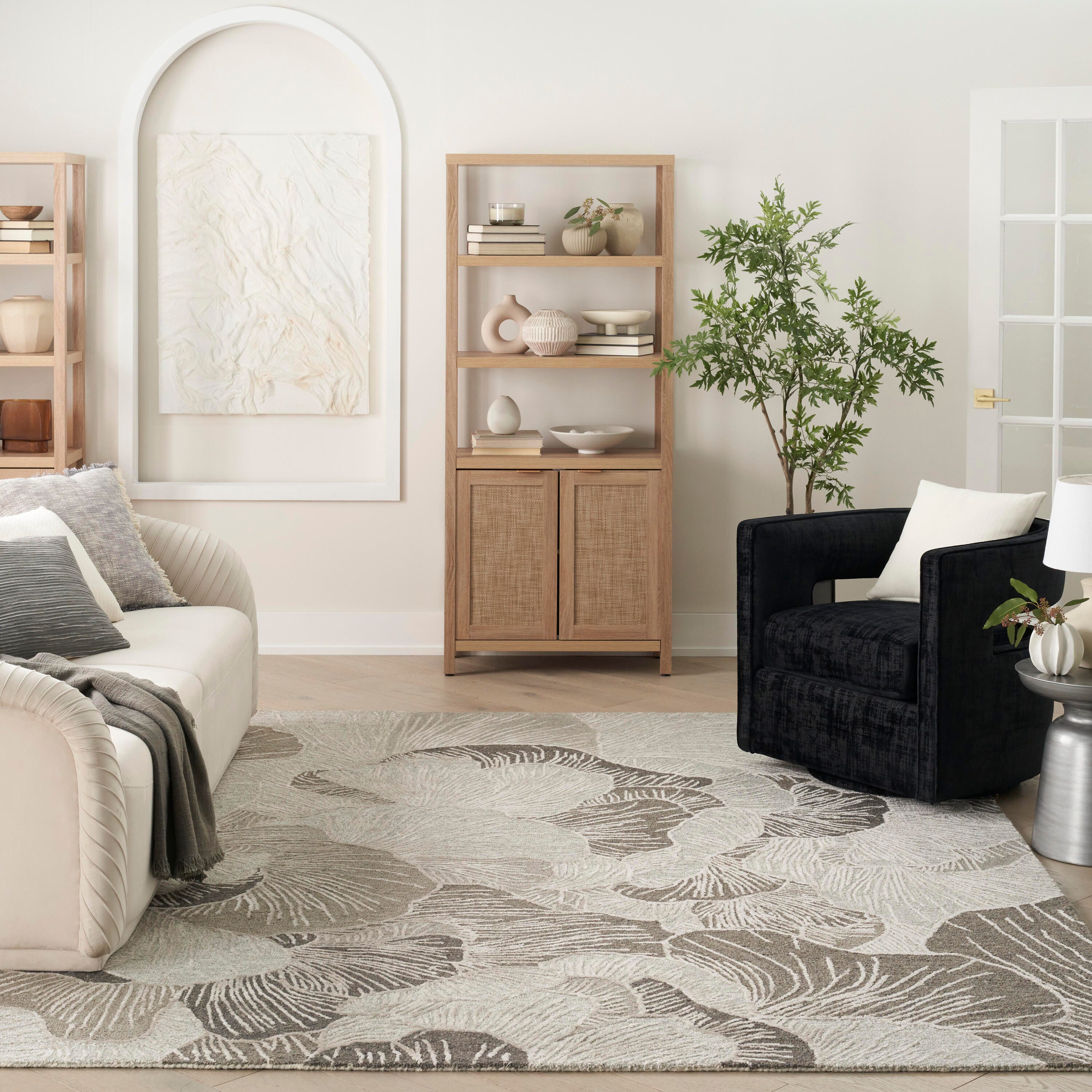 Nourison Home Avra 5'3" x 7'3" Area Rug, Gray, large