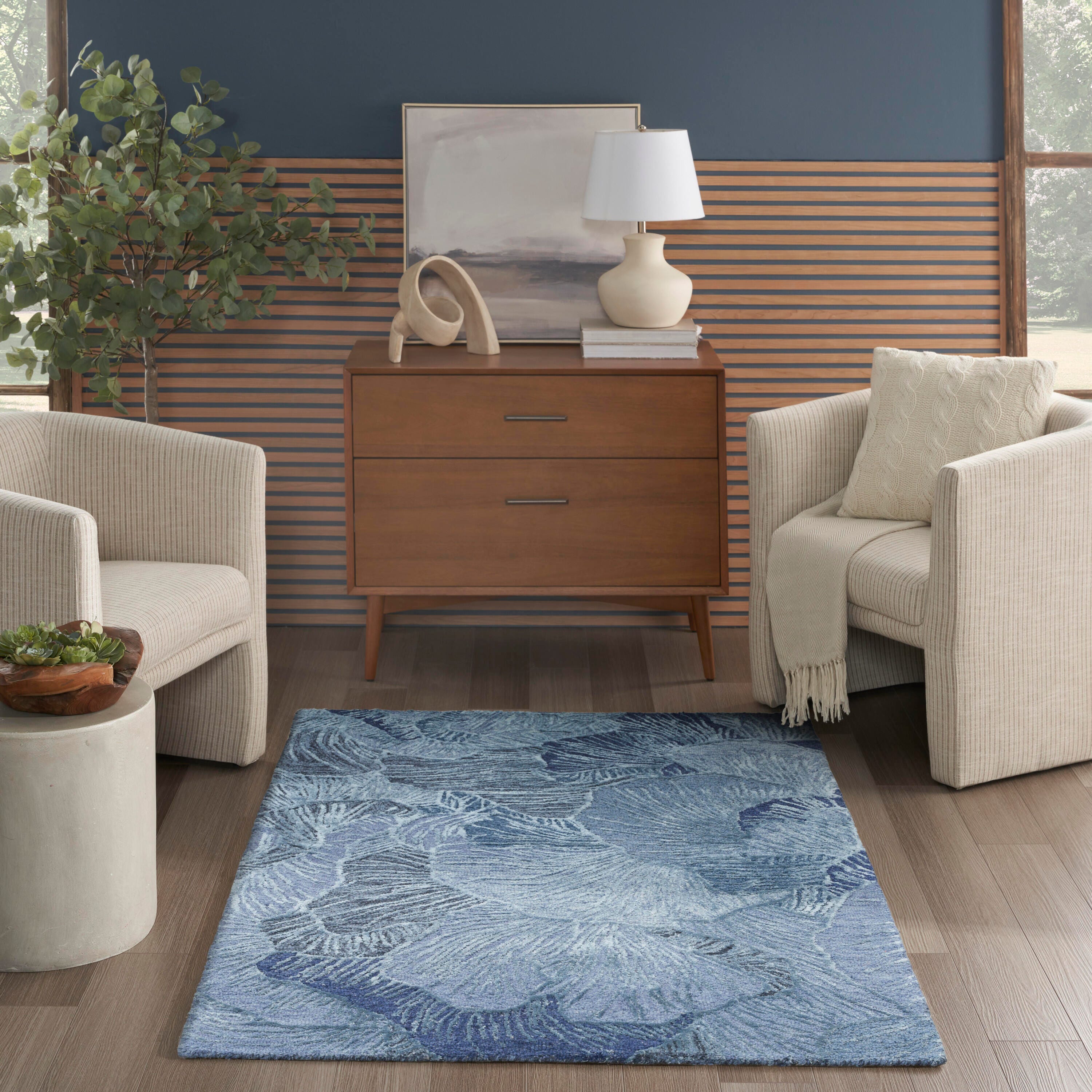 Nourison Home Avra 3'9" x 5'9" Area Rug, Blue, rollover