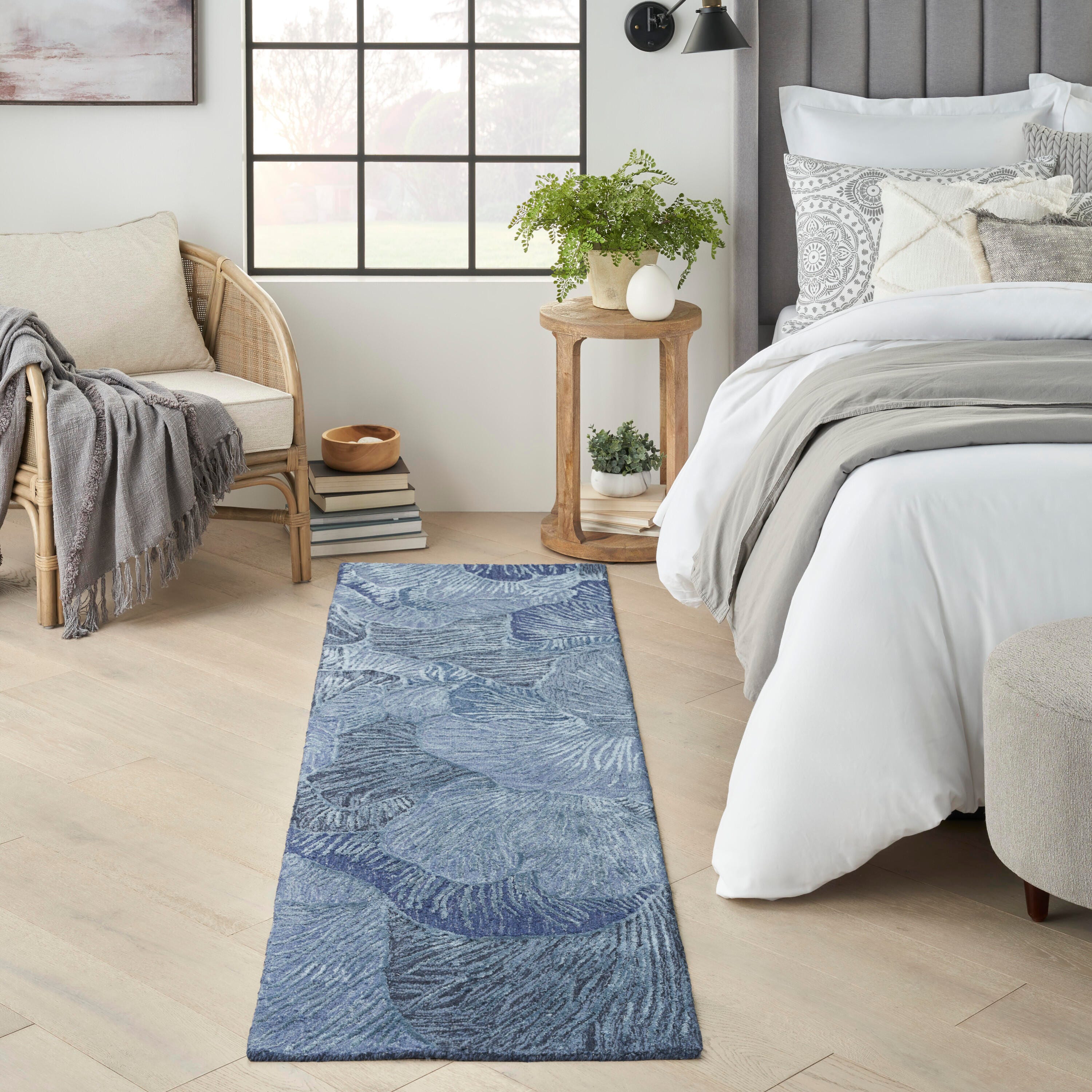 Nourison Home Avra 2'3" x 7'6" Runner Rug, Blue, large