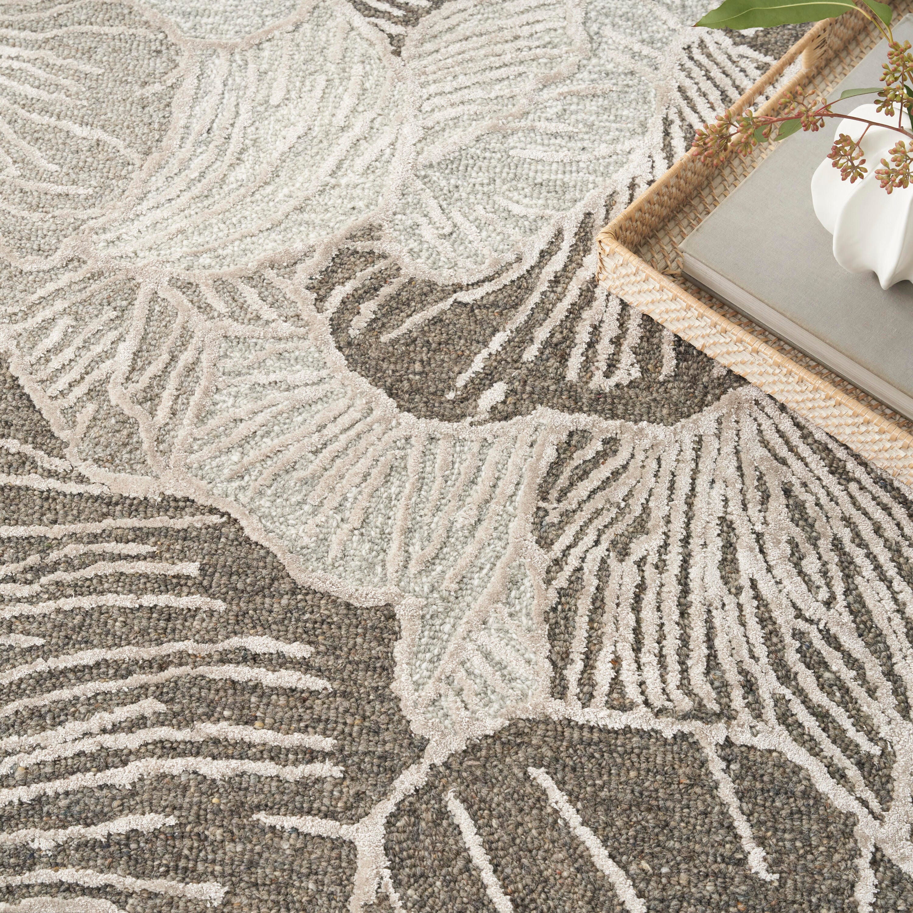 Nourison Home Avra 3'9" x 5'9" Area Rug, Gray, large