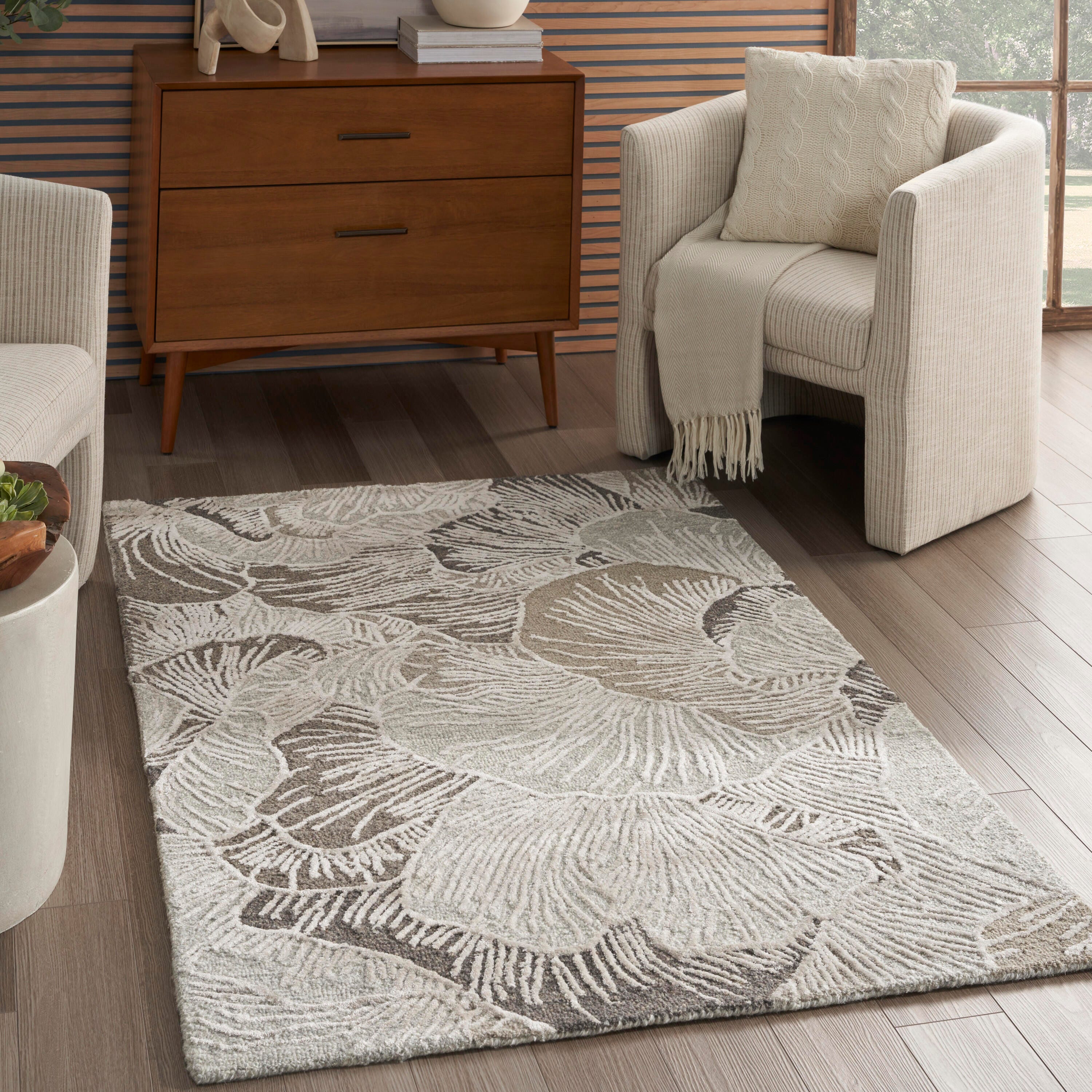 Nourison Home Avra 3'9" x 5'9" Area Rug, Gray, large