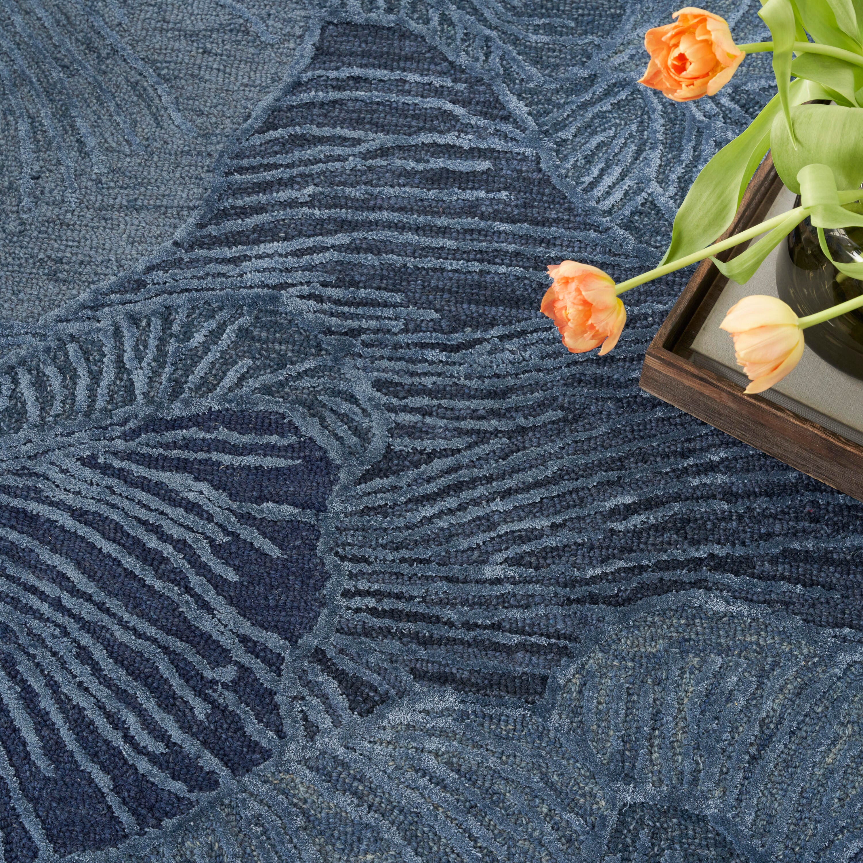 Nourison Home Avra 5'3" x 7'3" Area Rug, Blue, large