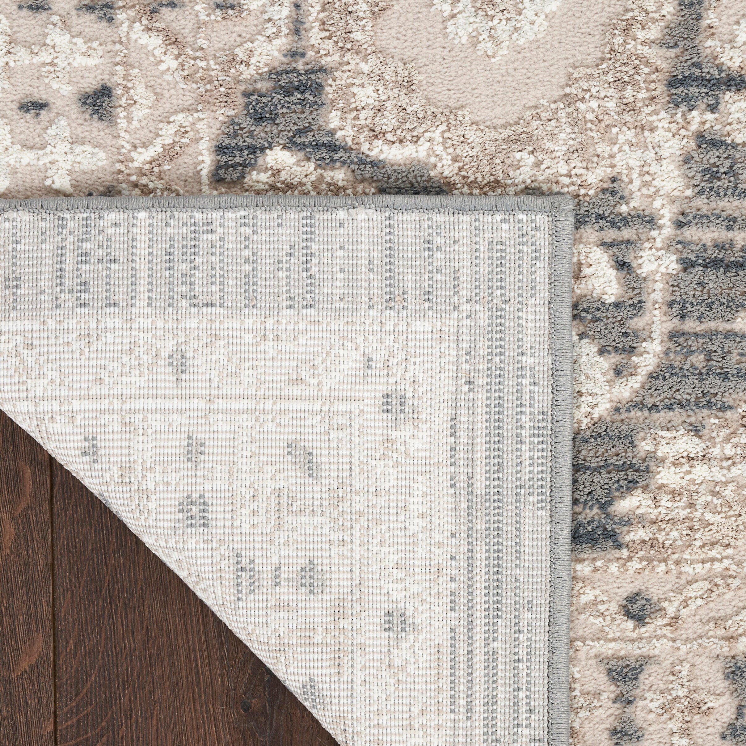 Nourison Home Eco Cycle Floral 5'3" x 7'3" Area Rug, Charcoal, large
