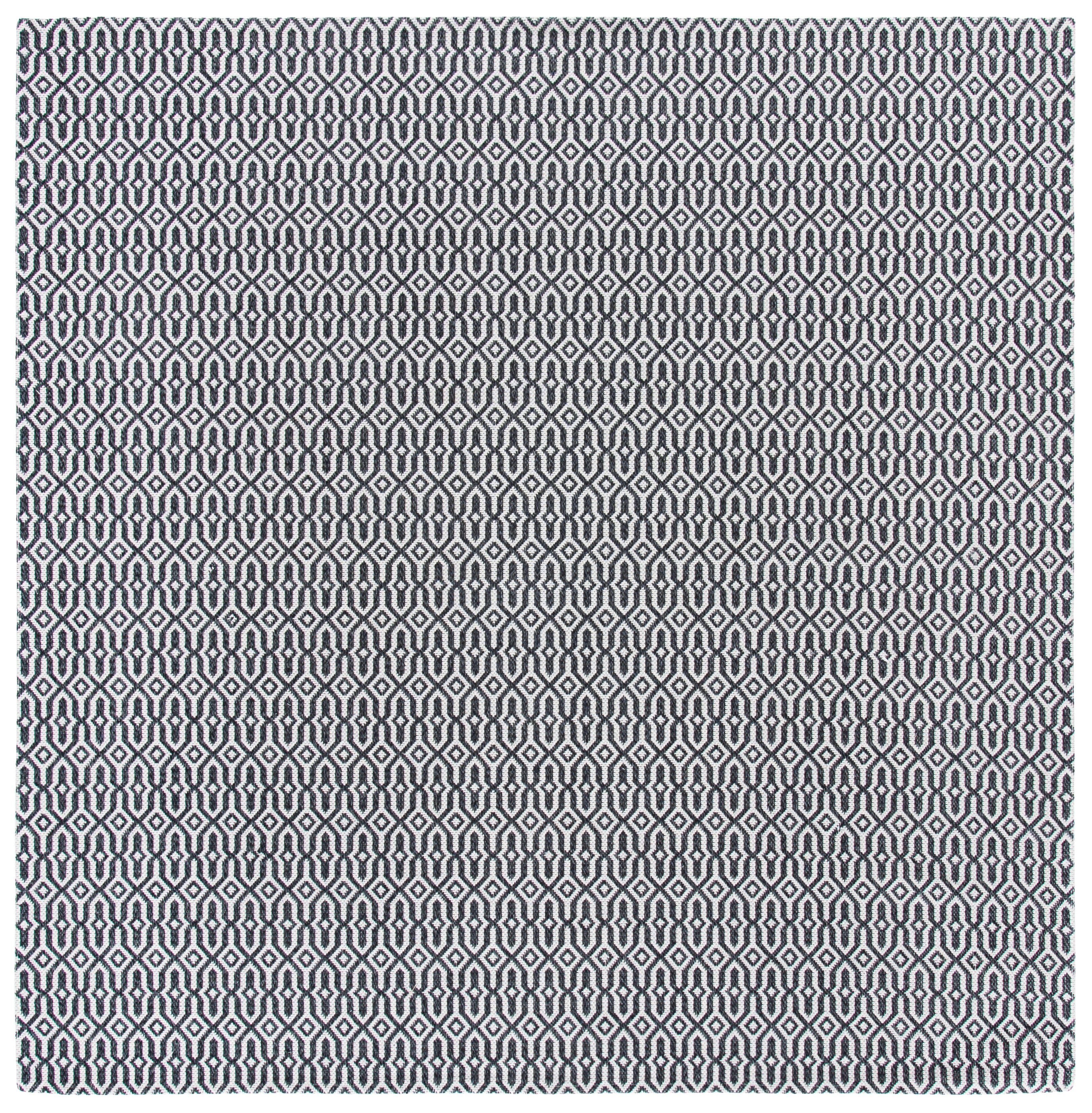 Safavieh Augustine Diamond 6'4" x 6'4" Square Area Rug, Black/Light Gray, large