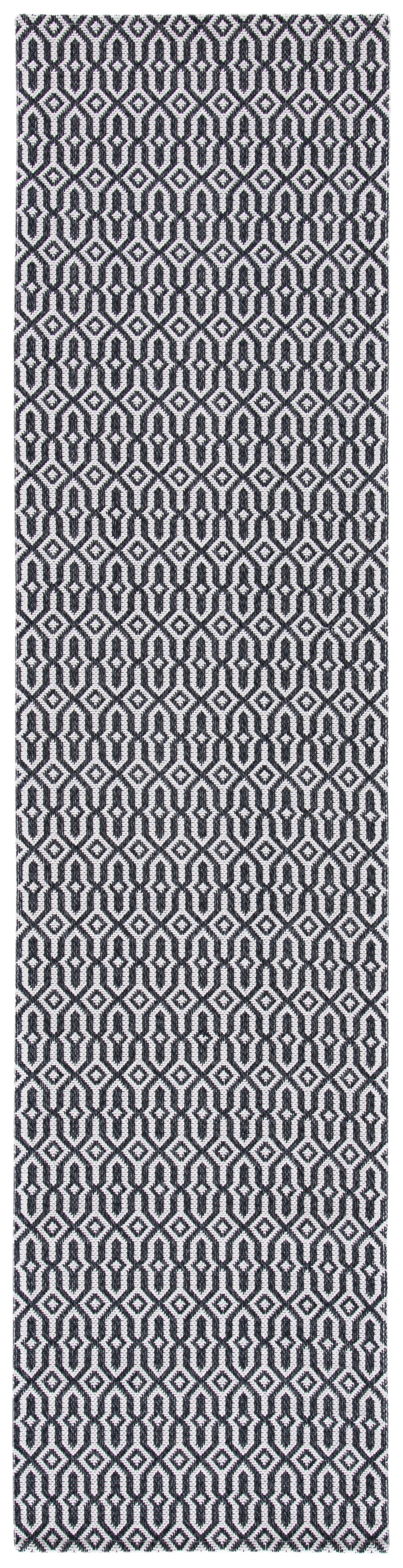 Safavieh Augustine Diamond 2' x 8' Runner Rug, Black/Light Gray, large