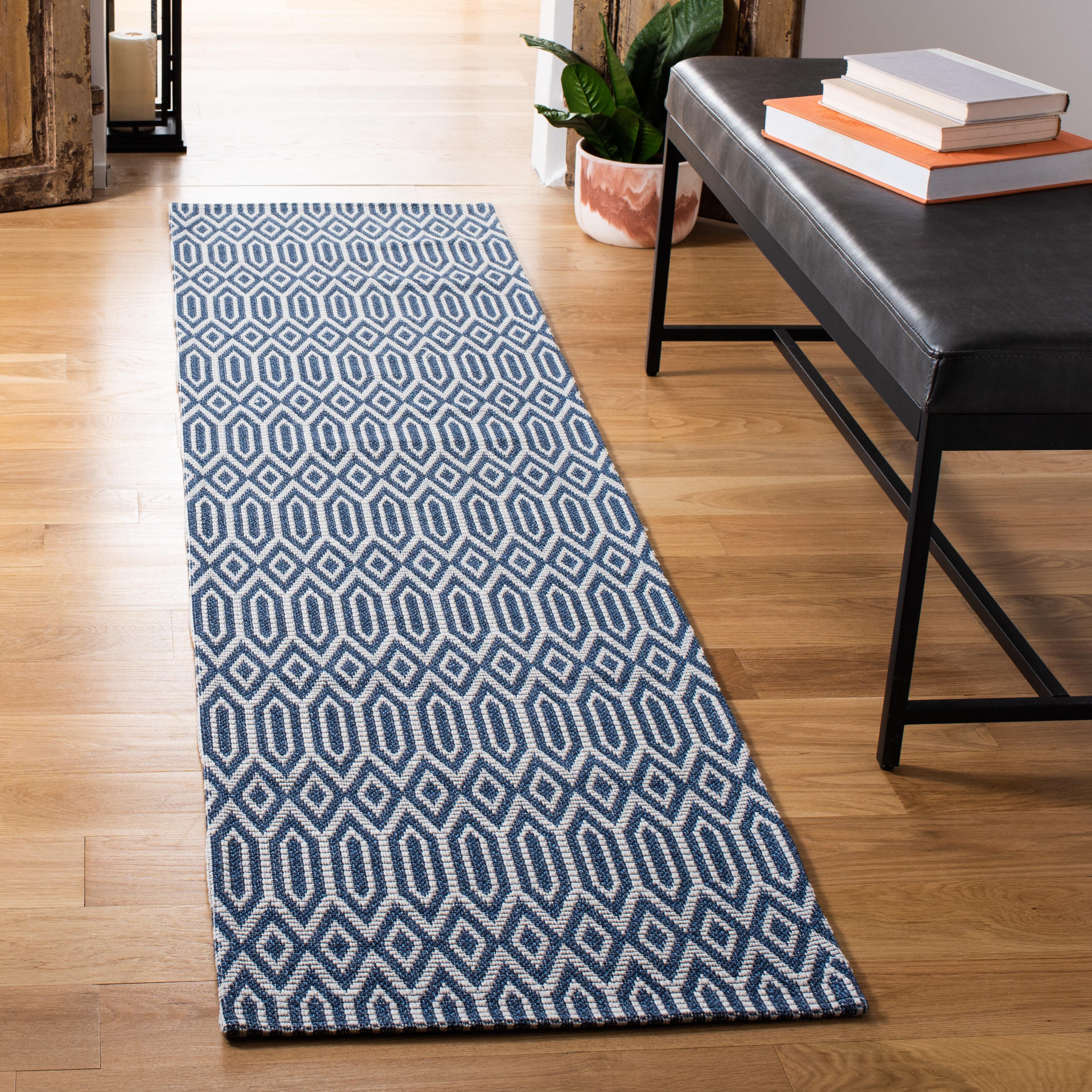 Safavieh Augustine Lovely Geometrics 2'10" x 5' Area Rug, Navy/Light Gray, rollover