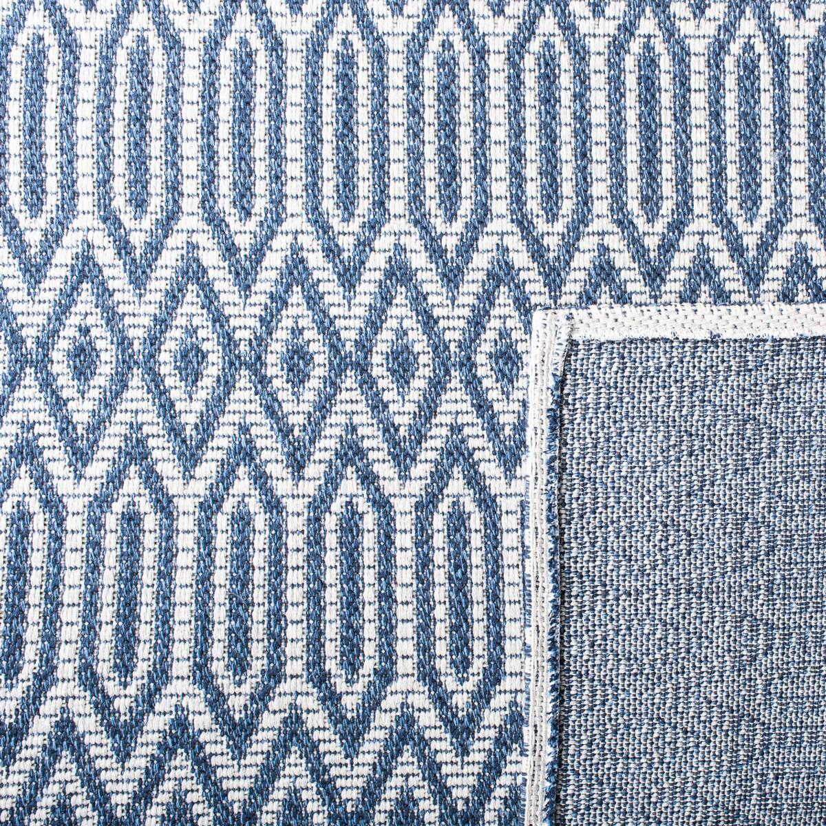 Safavieh Augustine Lovely Geometrics 6'4" x 6'4" Square Area Rug, Navy/Light Gray, large