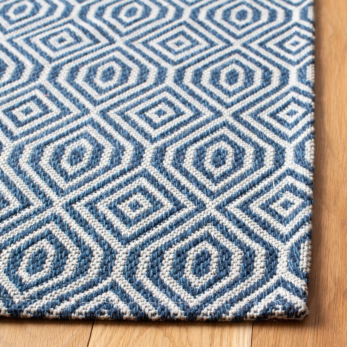 Safavieh Augustine Plaid 2' x 8' Runner Rug, Navy/Light Gray, large