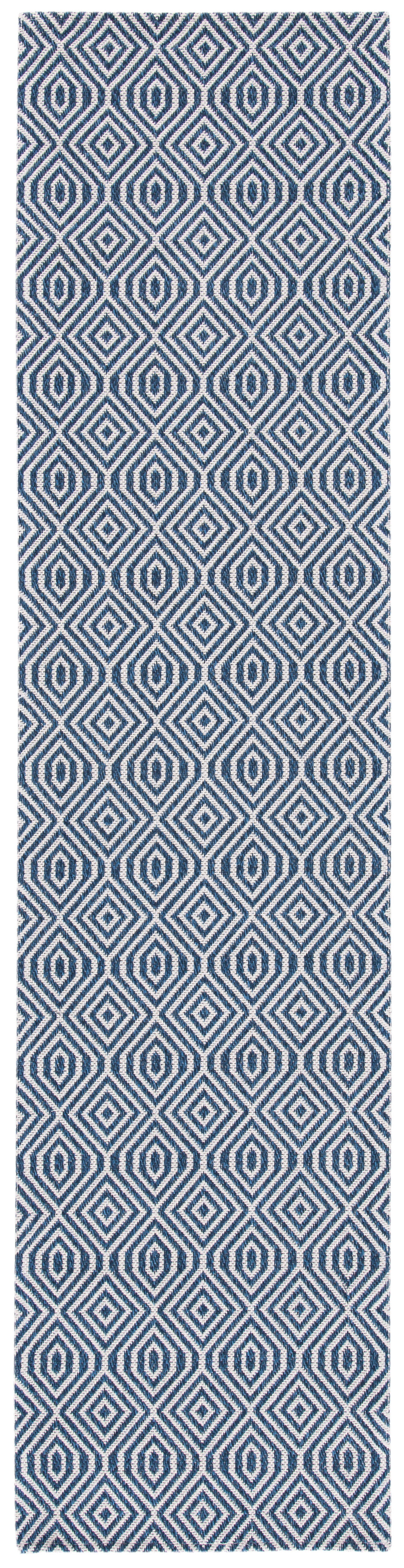 Safavieh Augustine Plaid 2' x 7' Runner Rug, Navy/Light Gray, large