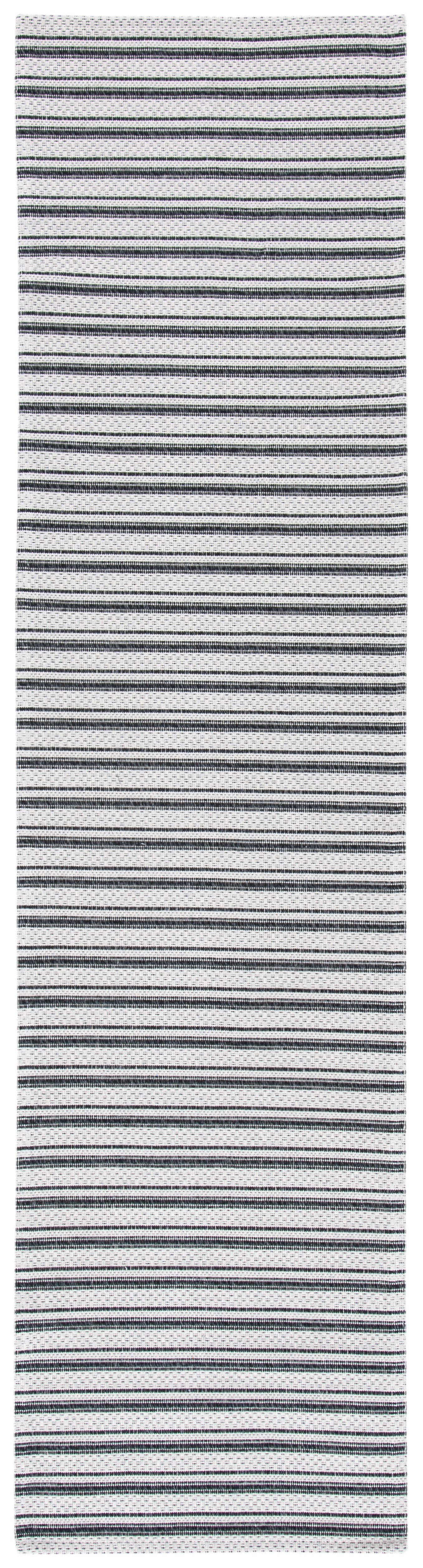 Safavieh Augustine Striped 2' x 8' Runner Rug, Black/Light Gray, large
