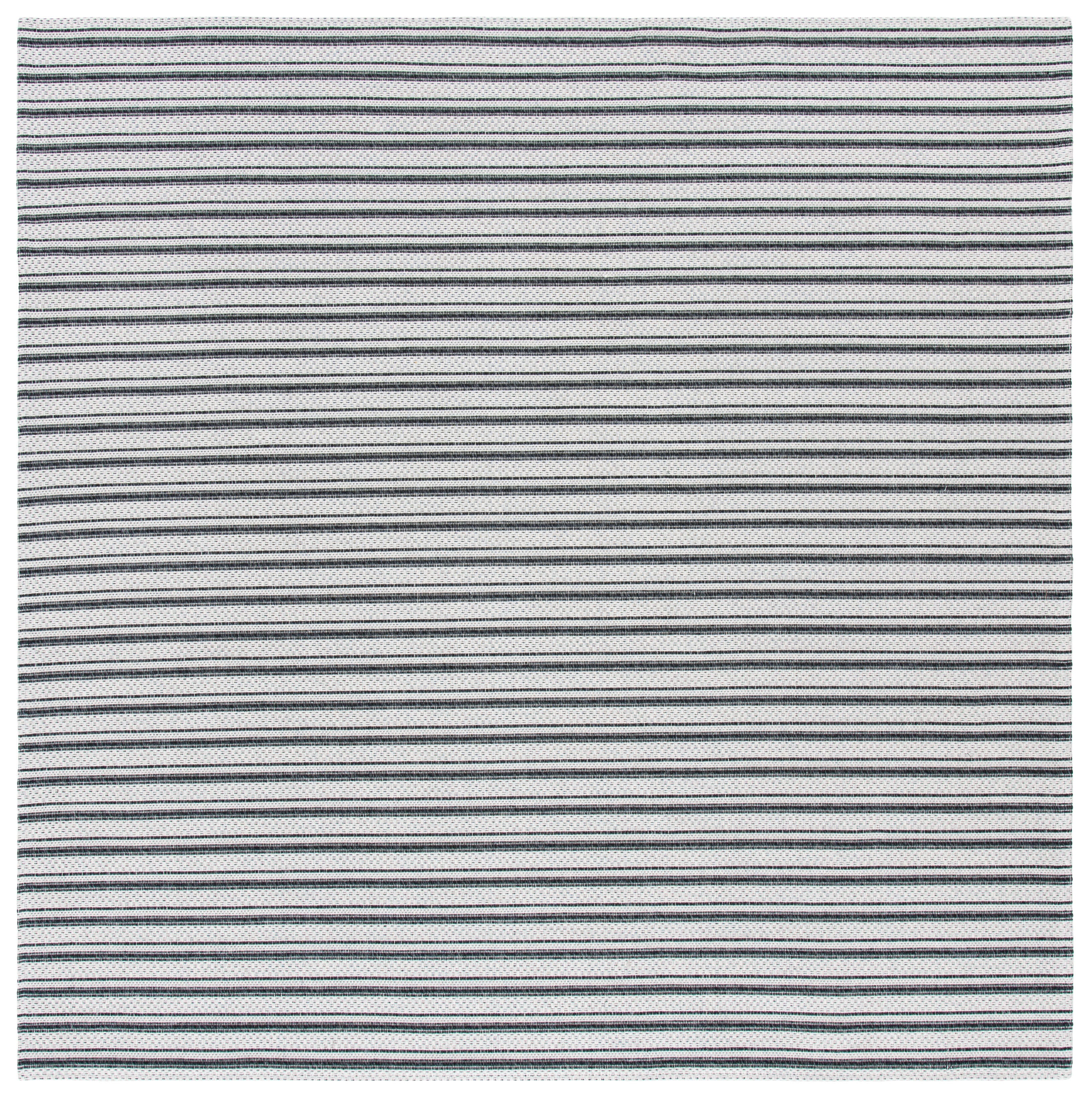 Safavieh Augustine Striped 6'4" x 6'4" Square Area Rug, Black/Light Gray, large