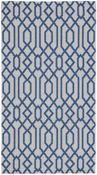 Safavieh Augustine Trellis 2'10" x 5' Area Rug, Navy/Light Gray, large