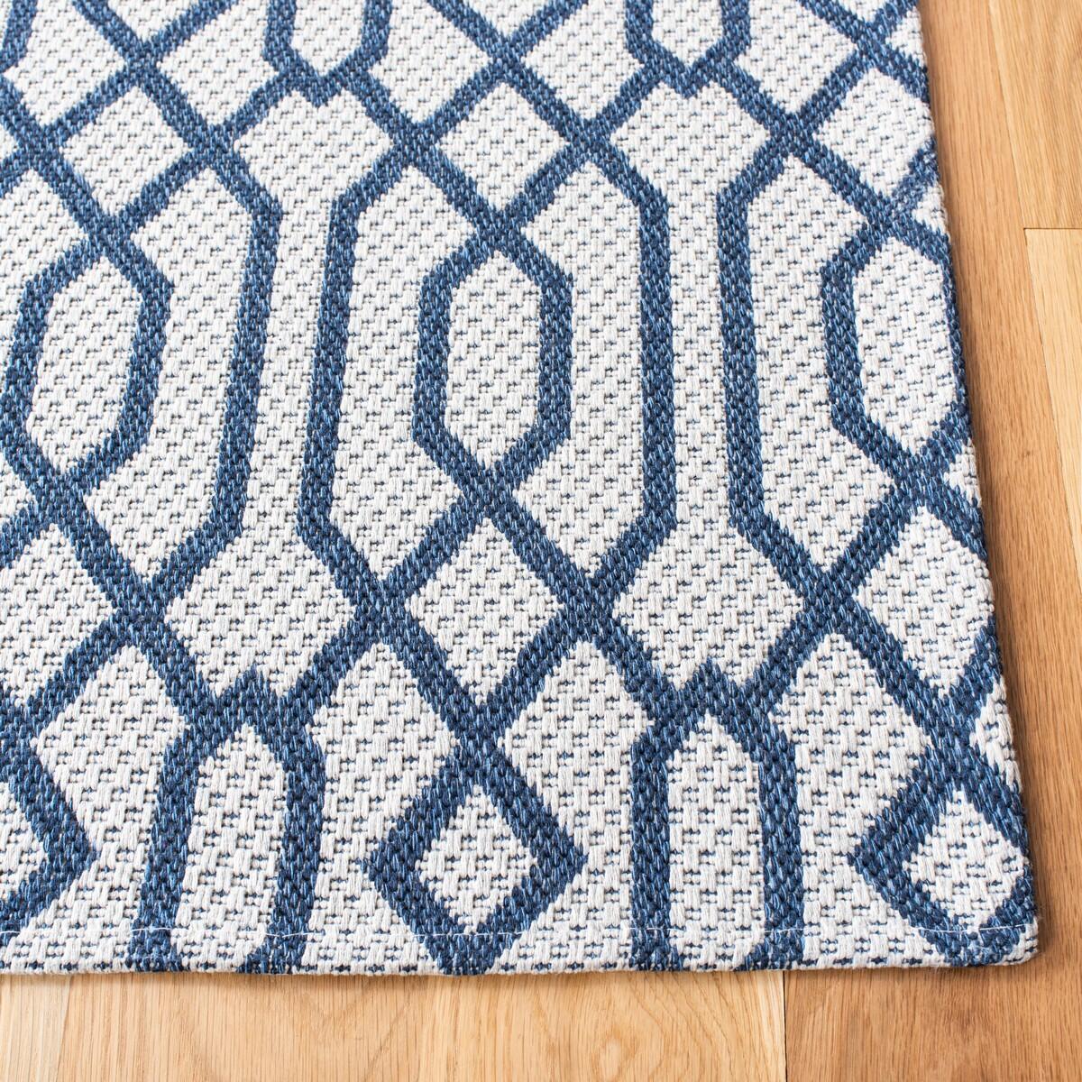 Safavieh Augustine Trellis 4' x 6' Area Rug, Navy/Light Gray, large