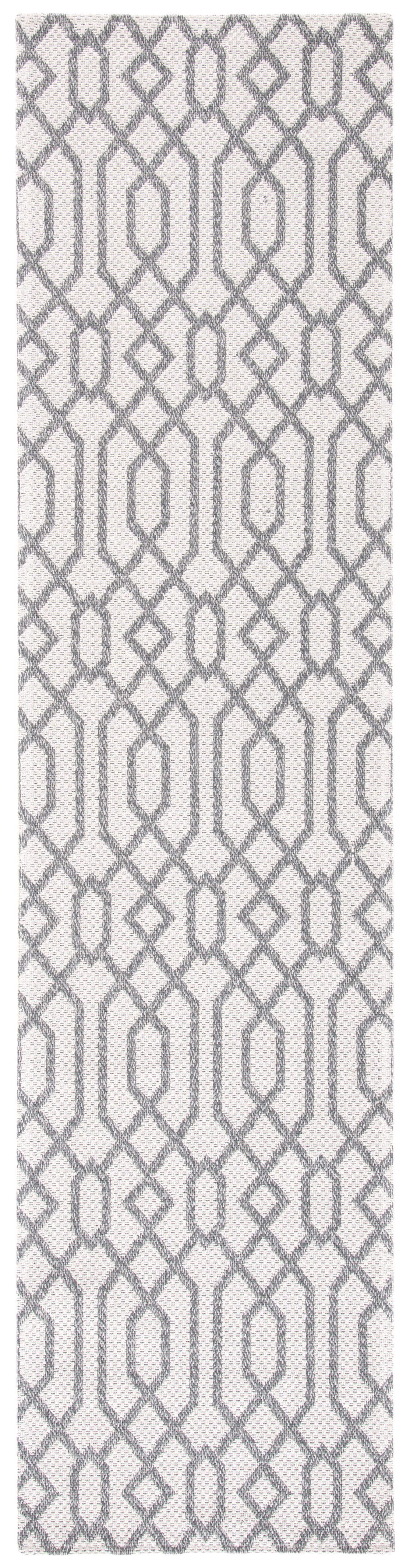 Safavieh Augustine Trellis 2' x 8' Runner Rug, Anthracite/Light Gray, large