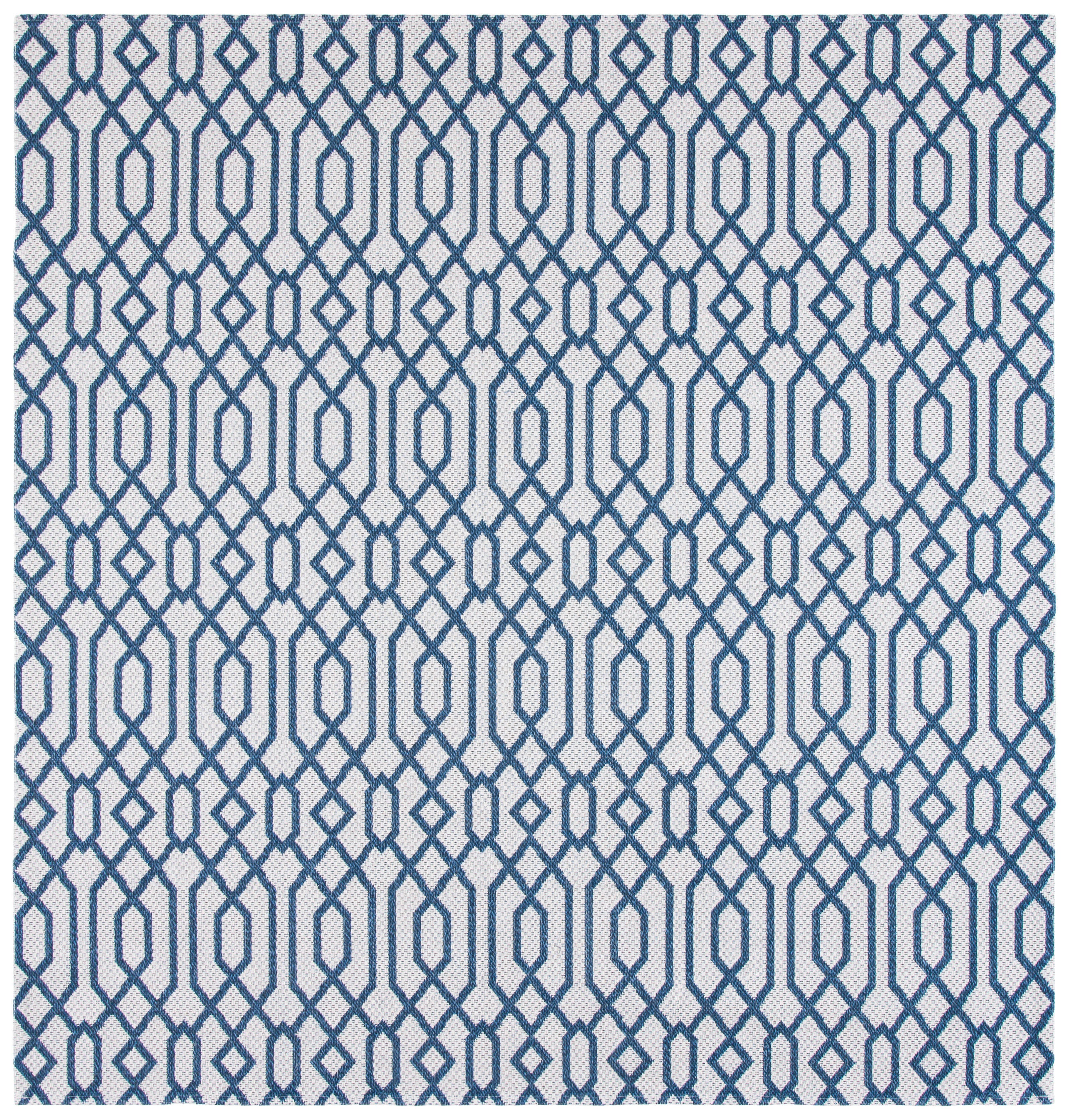 Safavieh Augustine Trellis 6'4" x 6'4" Square Area Rug, Navy/Light Gray, large