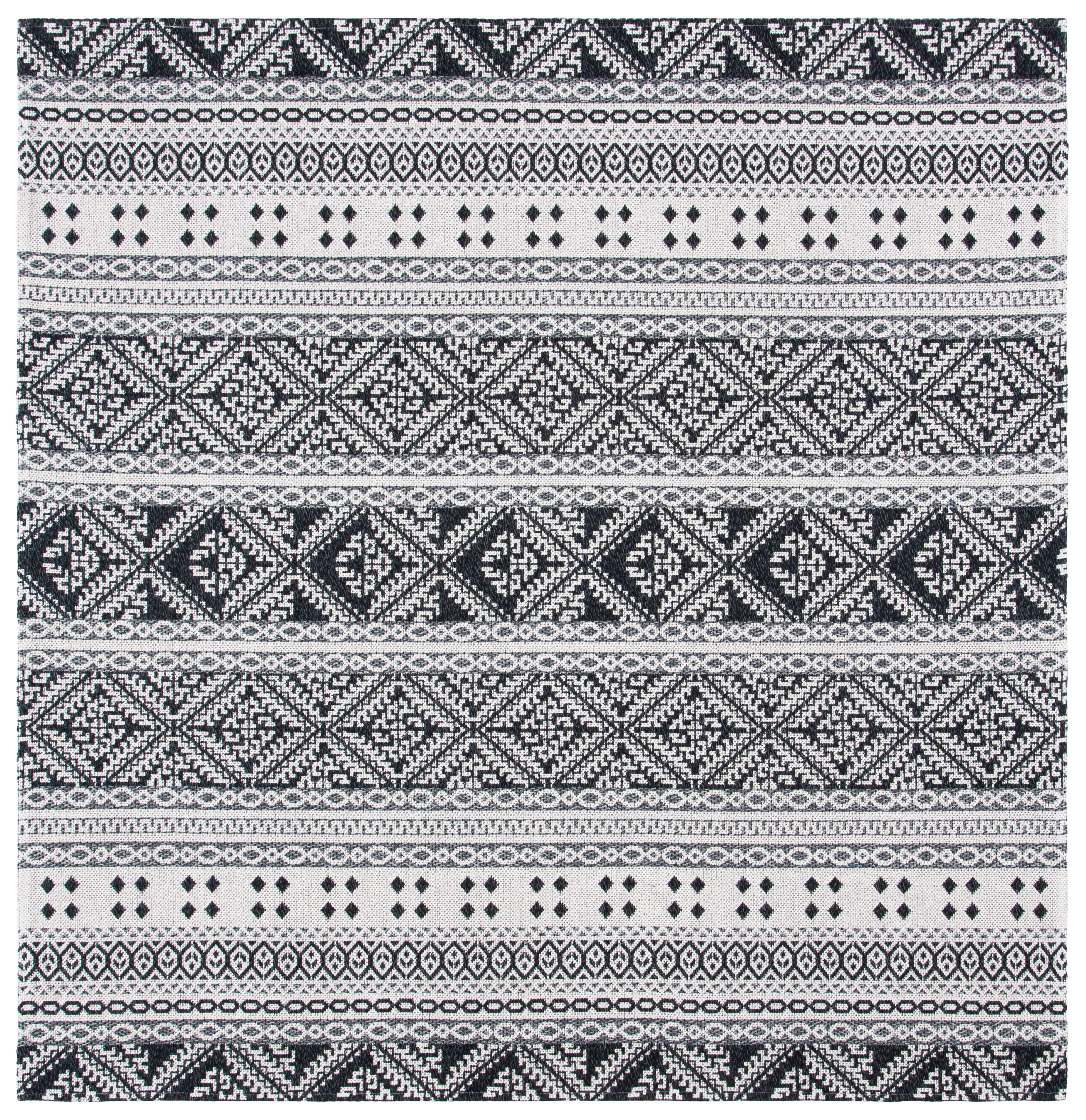 Safavieh Augustine 6'4" x 6'4" Square Area Rug, Black/Cream, large