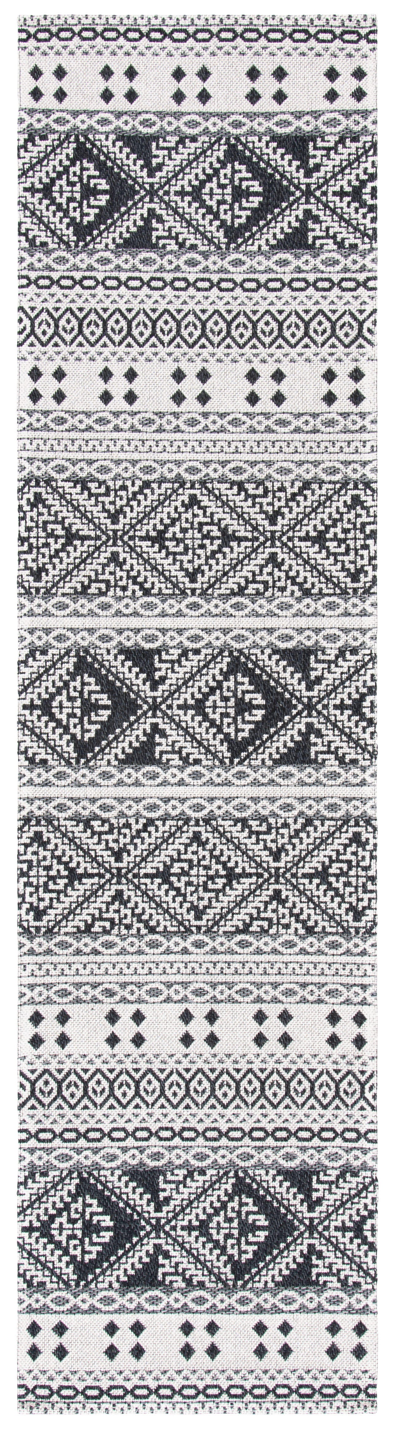 Safavieh Augustine 2' x 8' Runner Rug, Black/Cream, large