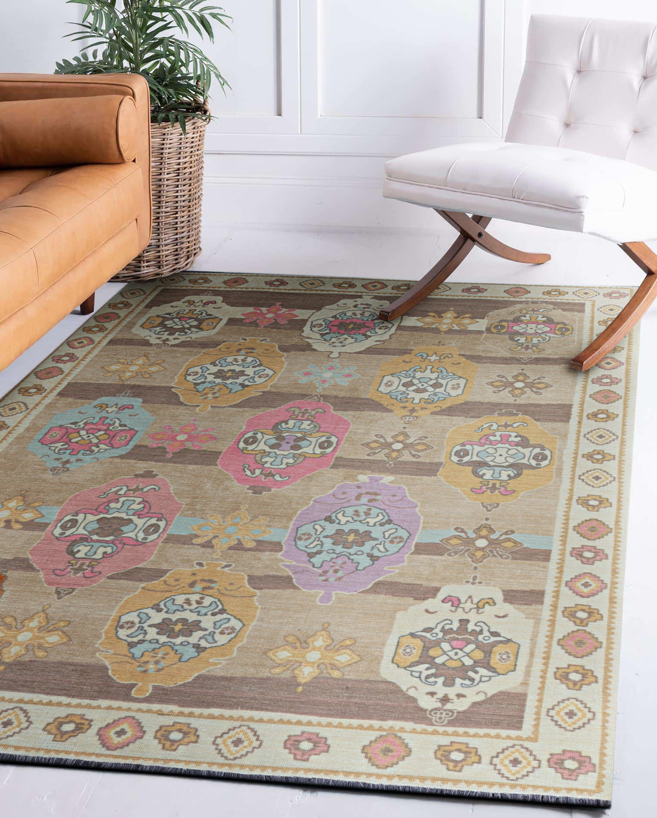 Linon Lana Adana 5' X 7' Area Rug, Brown, rollover