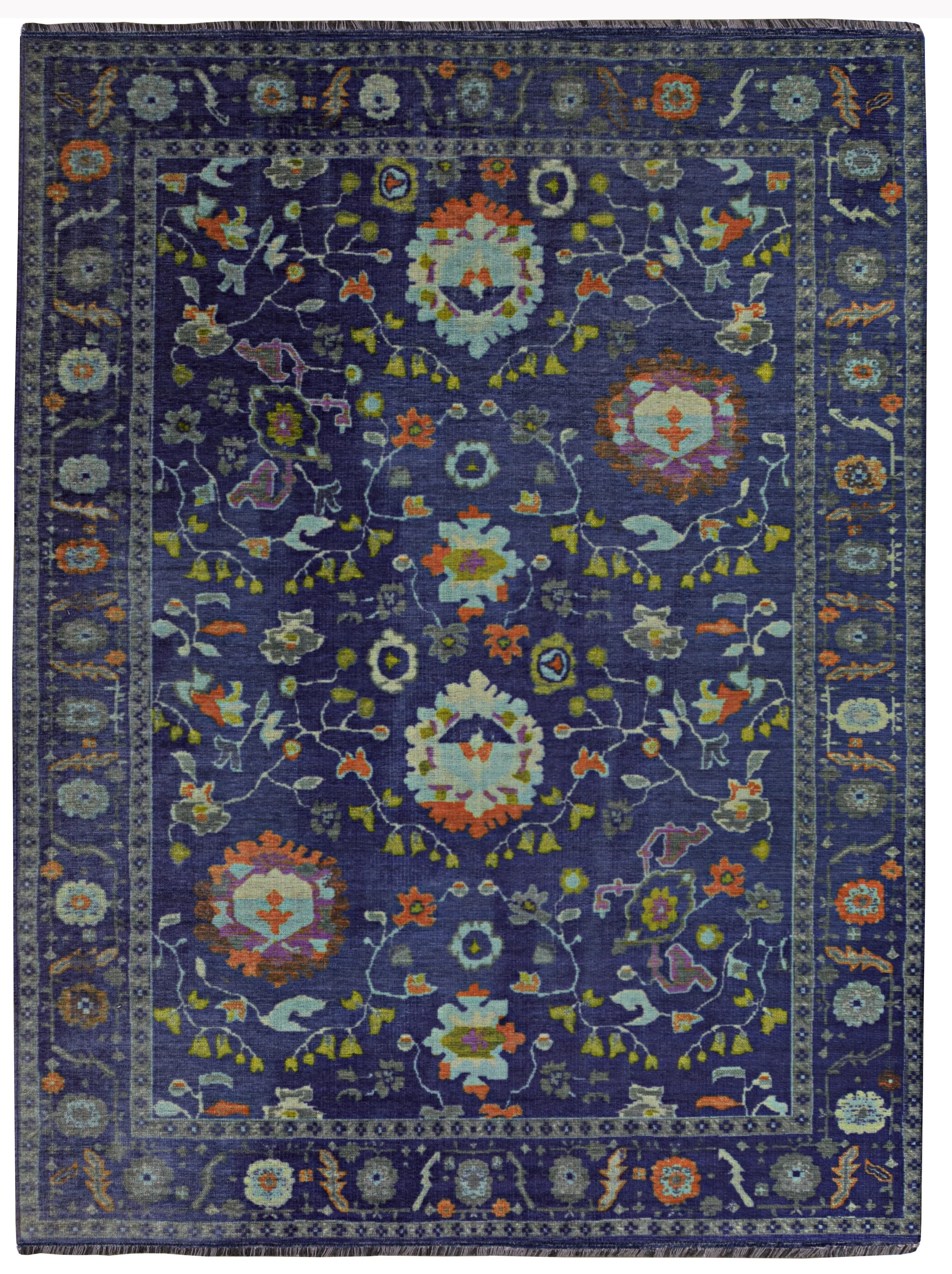 Linon Lana Edina 5' X 7' Area Rug, Navy, large