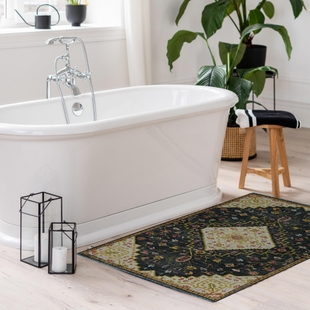 Linon Lana Gazia 2' X 3' Accent Rug, Black, rollover