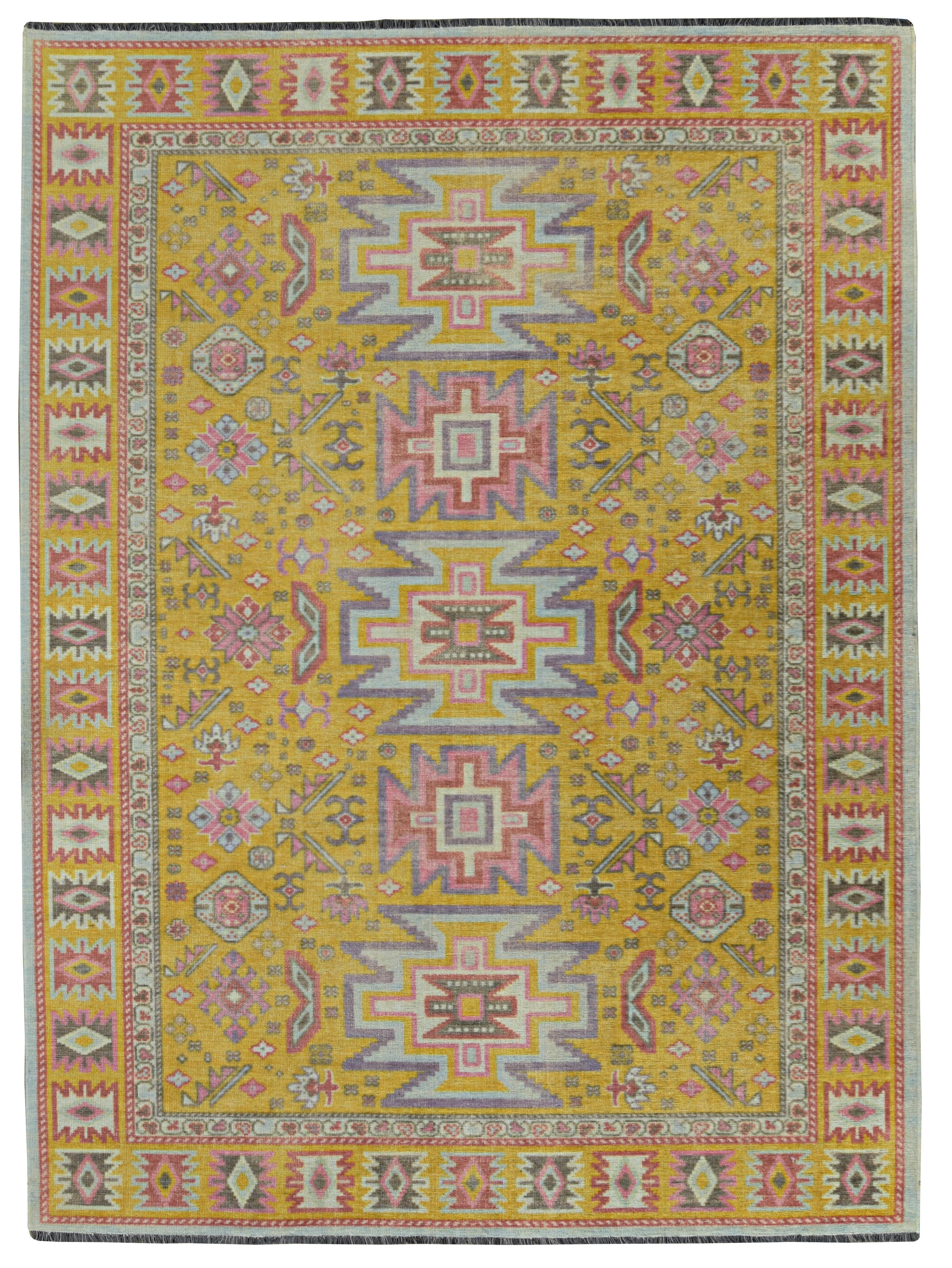 Linon Lana Sivas 3' X 5' Accent Rug, Yellow, large